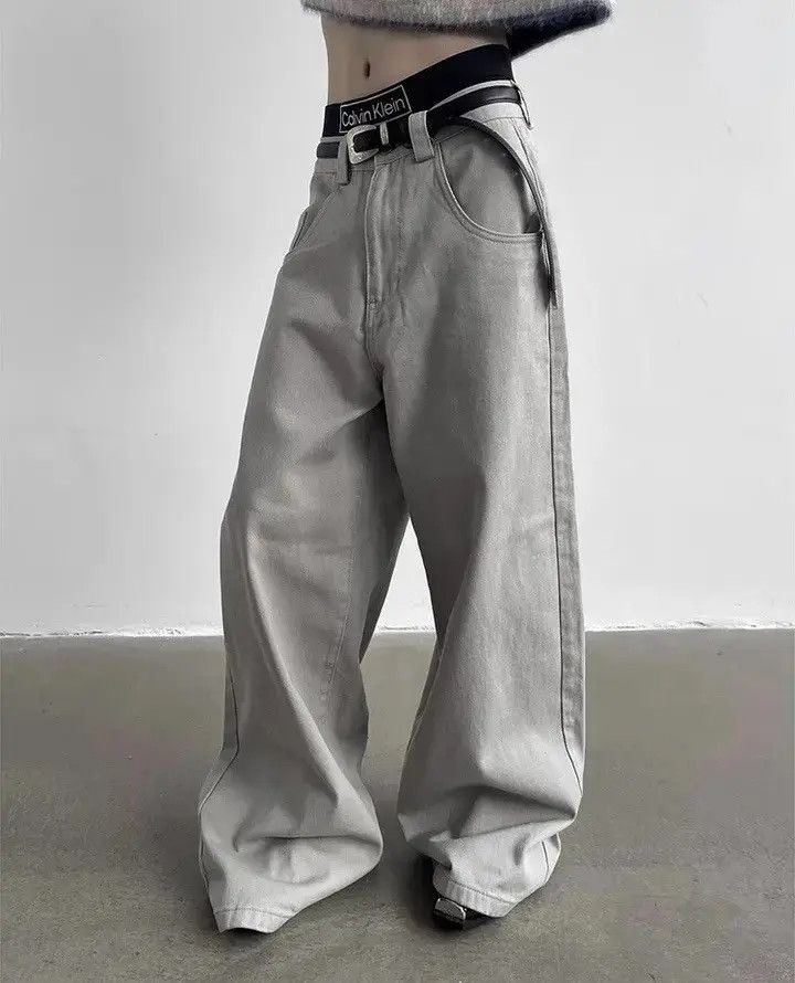 Japanese Brand × Jean Casual Vintage Washed Wide Leg Jeans Pants Size US 32 / EU 48 - 1 Thumbnail