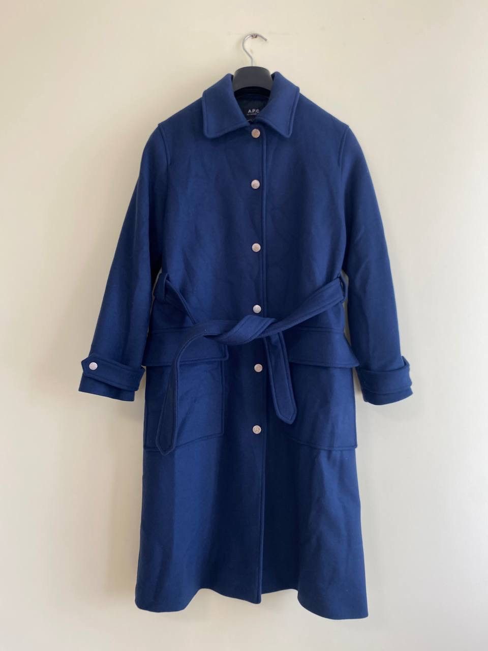 image of A P C Rue Madame Paris Wool Coat Blue Size 34, Women's