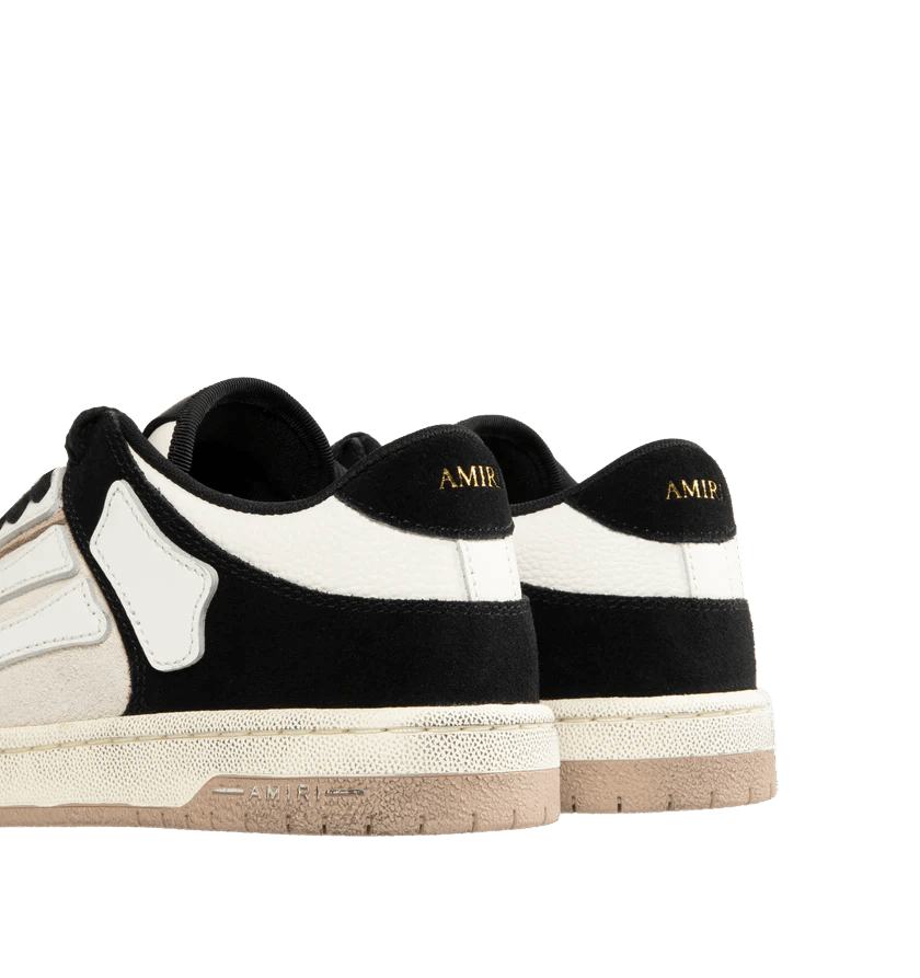 Amiri o1h1sh11225 Distressed Skel Top Low Sneaker in Black Size US 12 / EU 45 - 4 Thumbnail