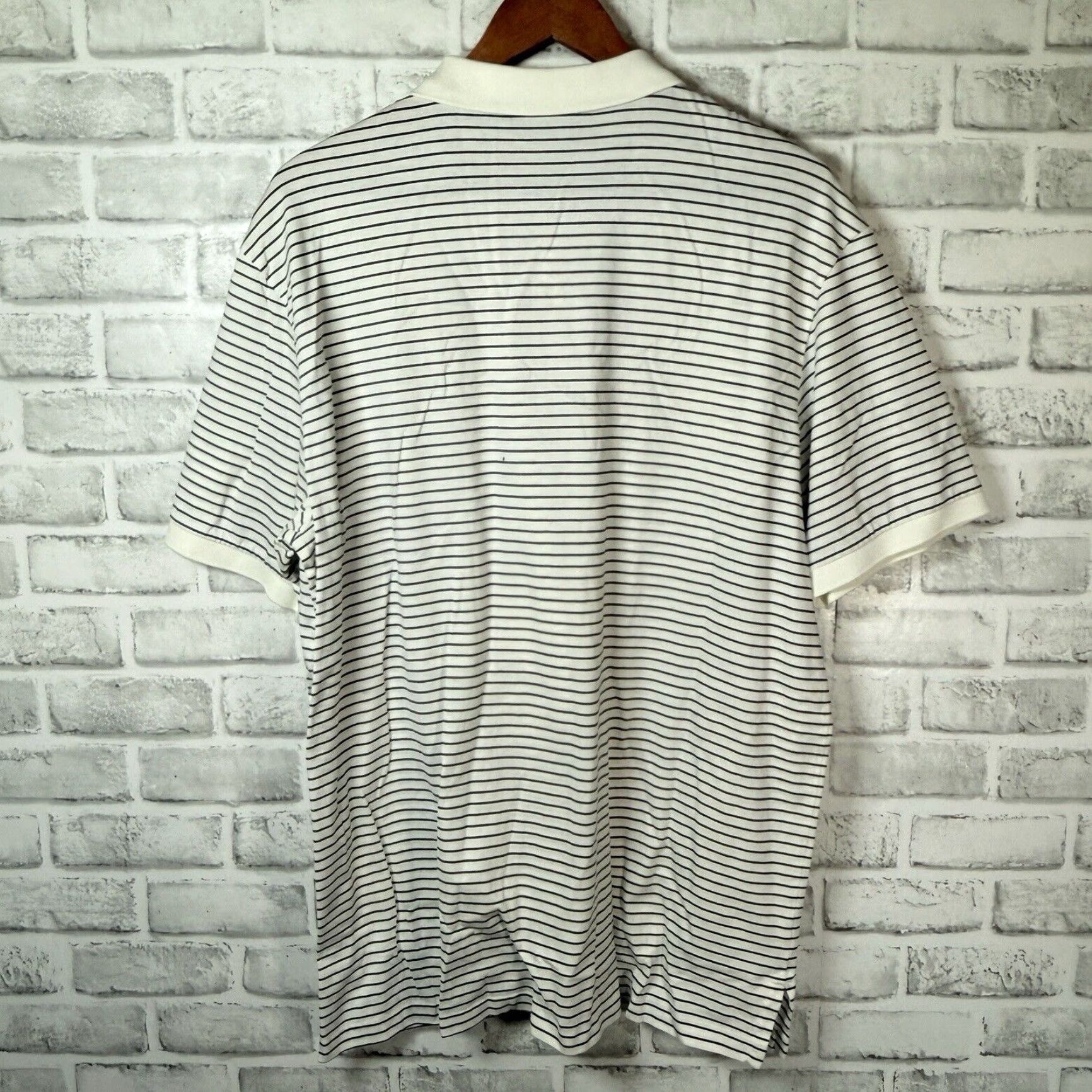 Ralph Lauren VINTAGE Ralph Lauren Golf Striped Pro Fit Polo Mens XL White Size US XL / EU 56 / 4 - 5 Thumbnail