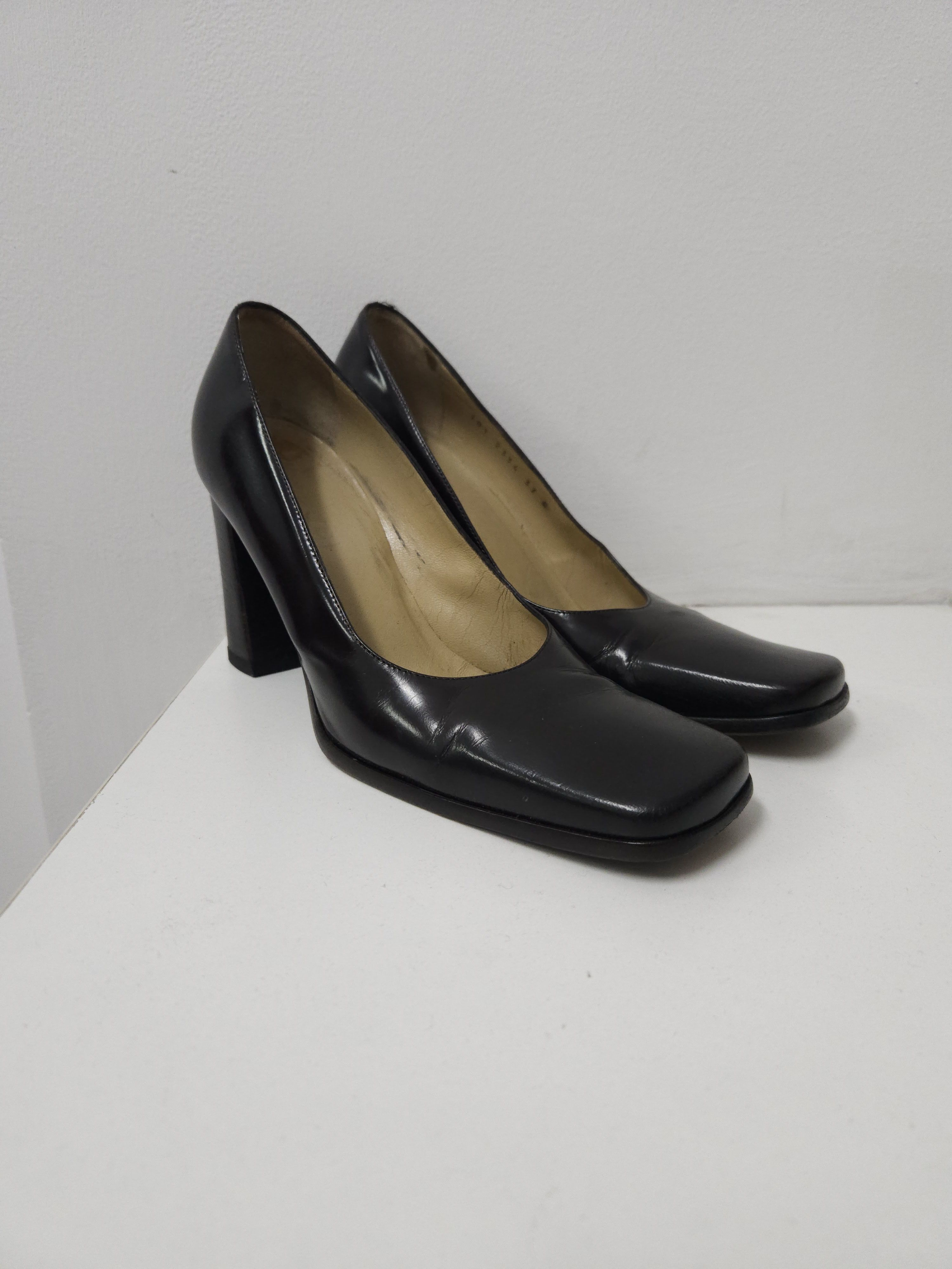 Gucci Archive Gucci square toe block heel pumps mules Size US 7 / IT 37 - 4 Thumbnail