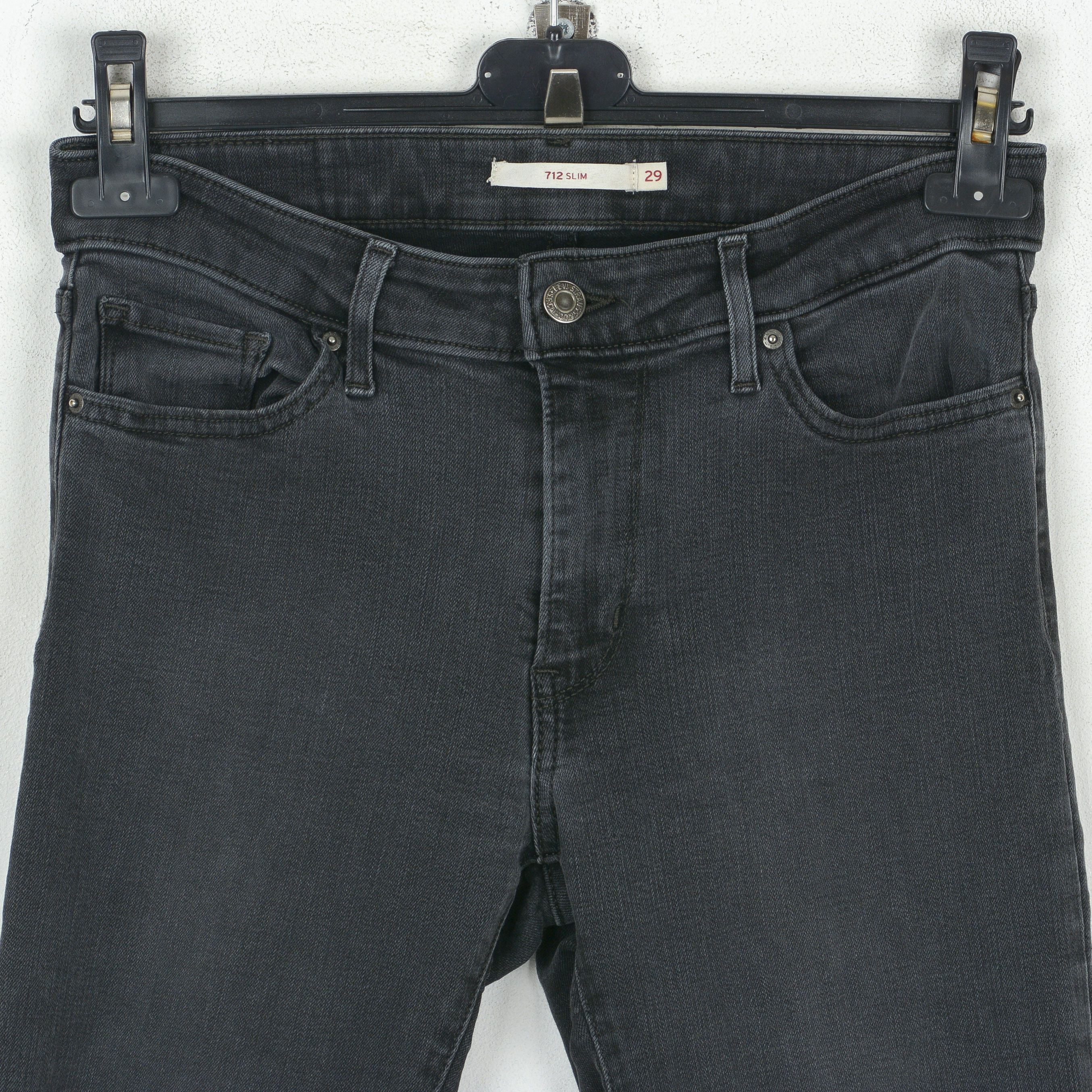 Levi's 712 Slim W29 L34 Denim Jeans Skinny Trousers Pants Tapered Size 29" - 3 Thumbnail