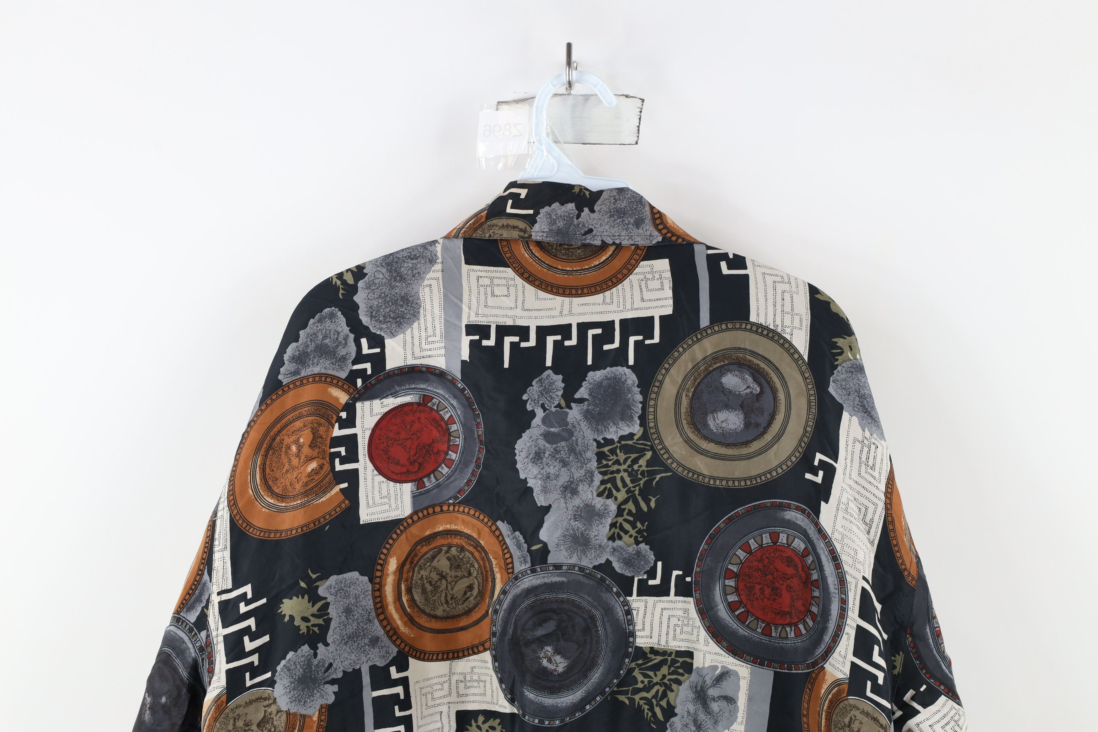 Vintage Vintage 90s Streetwear Silk Geometric Windbreaker Jacket Size M / US 6-8 / IT 42-44 - 12 Thumbnail