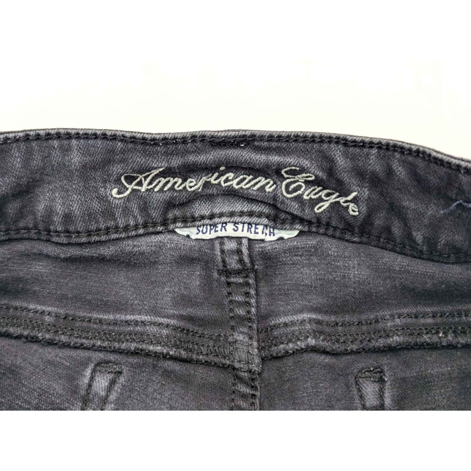 American Eagle Outfitters American Eagle Outfitters Jeans Skinny Women's 2 26x31 Dark Wash Black Denim 5-Pocket Stretch Distressed Modern Retro Grunge 80s 90s Mom AEO Size 26" / US 2 / IT 38 - 7 Thumbnail