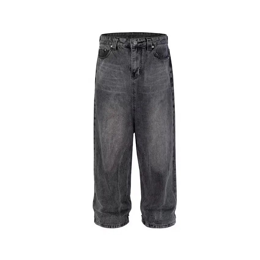 Designer × Japanese Brand Black Washed Damage Baggy jeans Size US 34 / EU 50 - 3 Thumbnail
