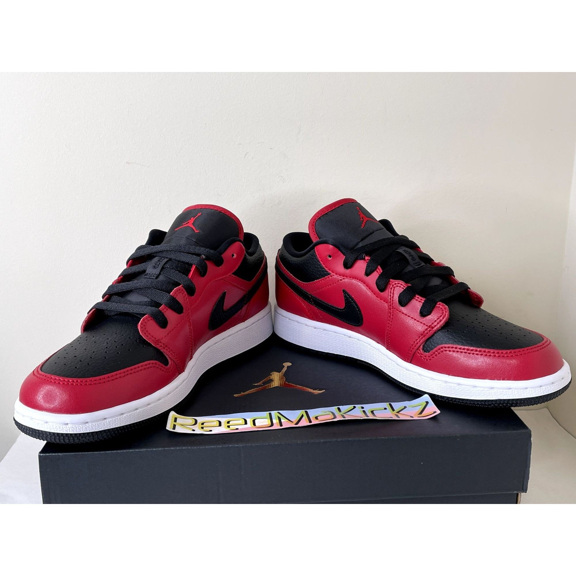 Jordan Brand Jordan 1 Low Reverse Bred Gym Red GS 6.5Y Size US 6.5 / EU 39-40 - 3 Thumbnail