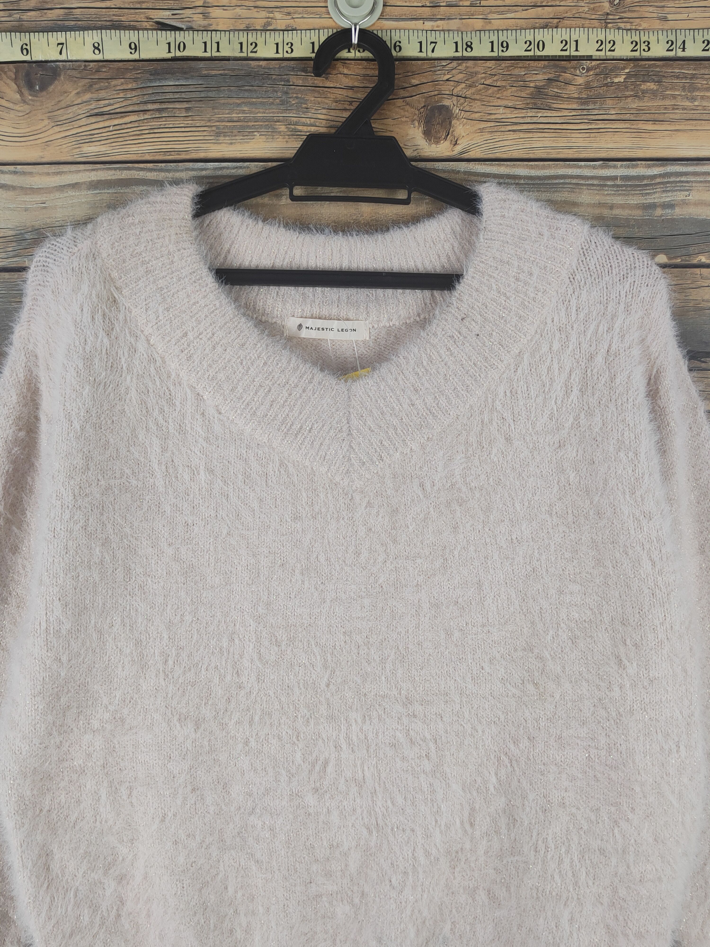 Japanese Brand Majestic Legon Pink Shag Shaggy Fur Mohair Knitwear #W1205 Size S / US 4 / IT 40 - 2 Thumbnail