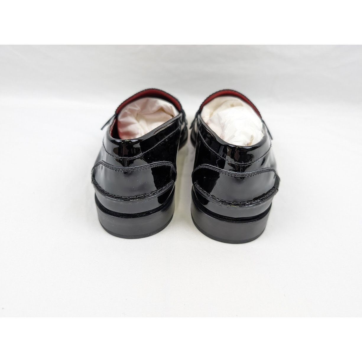 Christian Louboutin o1rshd1 Patent No Penny Flat Shoes in Black/Silver Size US 8.5 / EU 41-42 - 19 Thumbnail