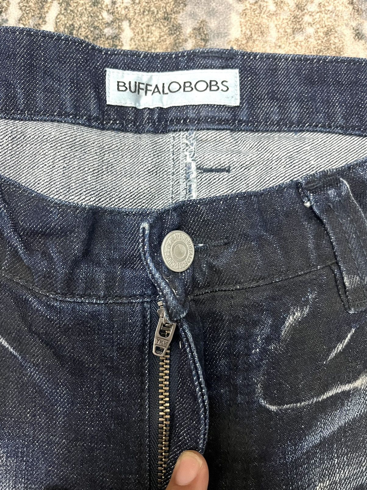 Buffalo Bobs Denim Blue Jeans Thunder art Design