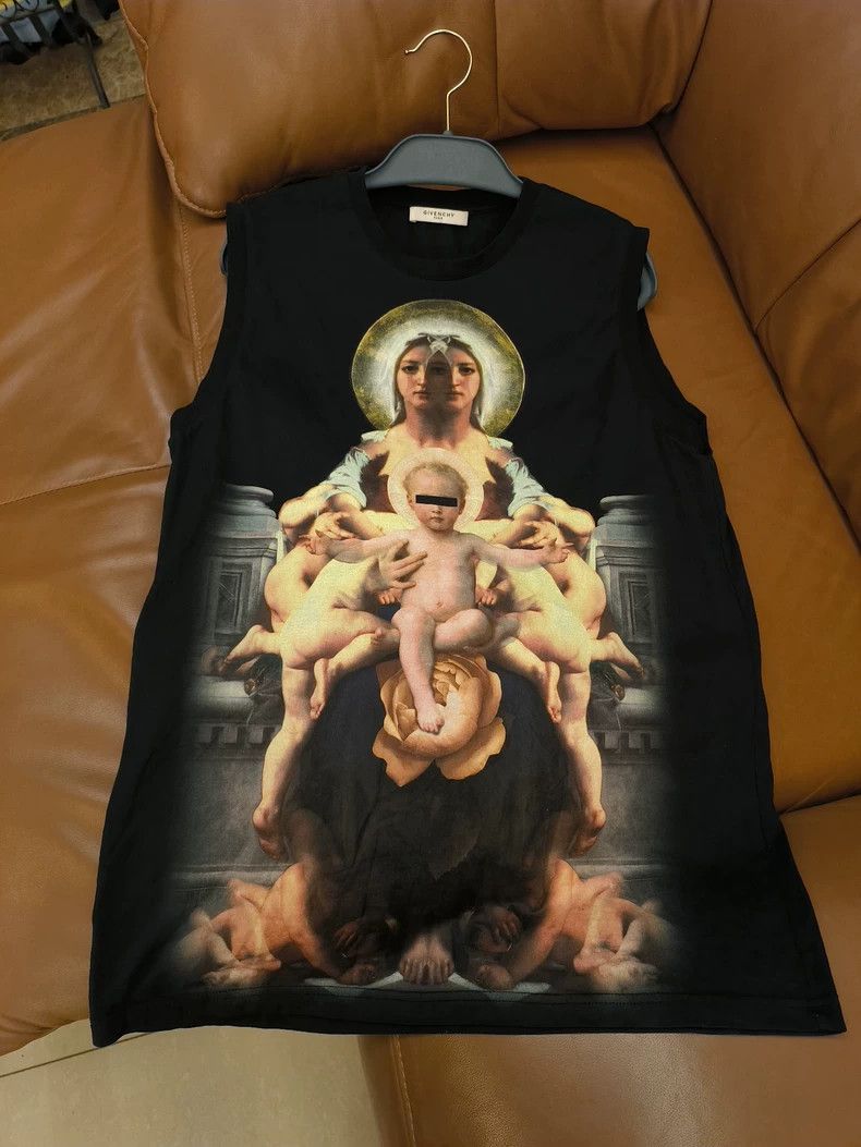Givenchy Givenchy Black Madonna Print Sleeveless T-Shirt, Vest, Mai Size US S / EU 44-46 / 1 - 3 Thumbnail