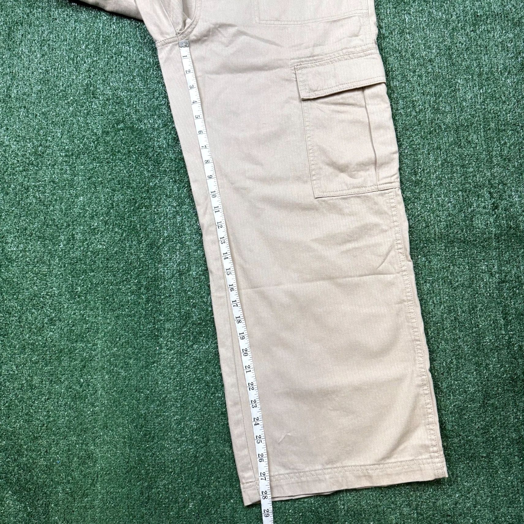 Cotton On Cotton On Cargo Pants Men's Size 34x28 Brown Cotton Cargo Pocket Flat Front Vintage No 28 Inseam Size US 34 / EU 50 - 4 Thumbnail