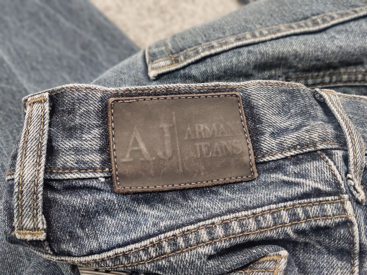 Armani Rare Vintage Armani Jeans big Logo Faded Denim Y2K Style Size US 34 / EU 50 - 15 Thumbnail