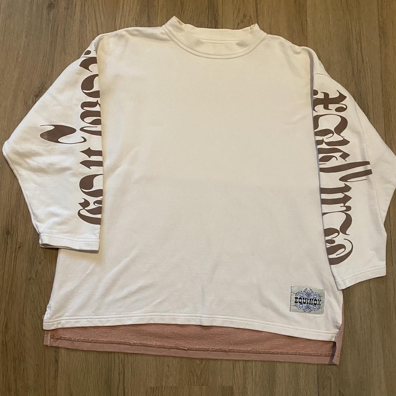 Other Cream and brown long sleeve shirt Rap Hip Hop Size US L / EU 52-54 / 3 - 2 Thumbnail