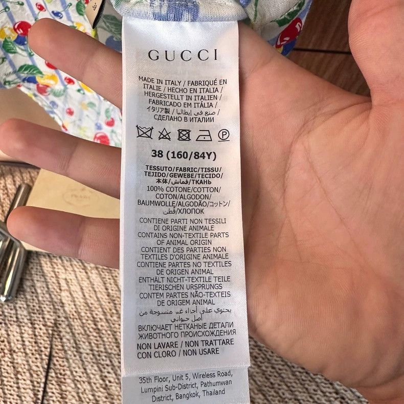 Gucci Gucci Size 38 Dark pattern full print logo cherry short-sle Size US XXS / EU 40 - 5 Thumbnail