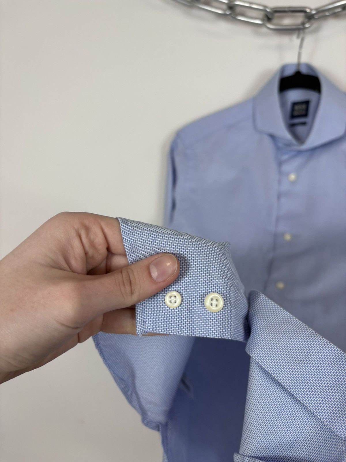 Boggi Boggi Milano Men’s Slim Fit Royal Oxford Button Up Shirt Size US S / EU 44-46 / 1 - 12 Thumbnail
