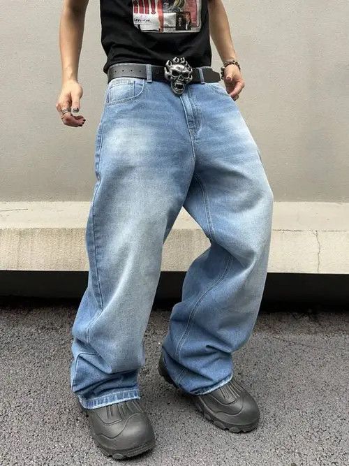 Jean Washed Baggy Denim Jeans Size US 34 / EU 50 - 1 Thumbnail