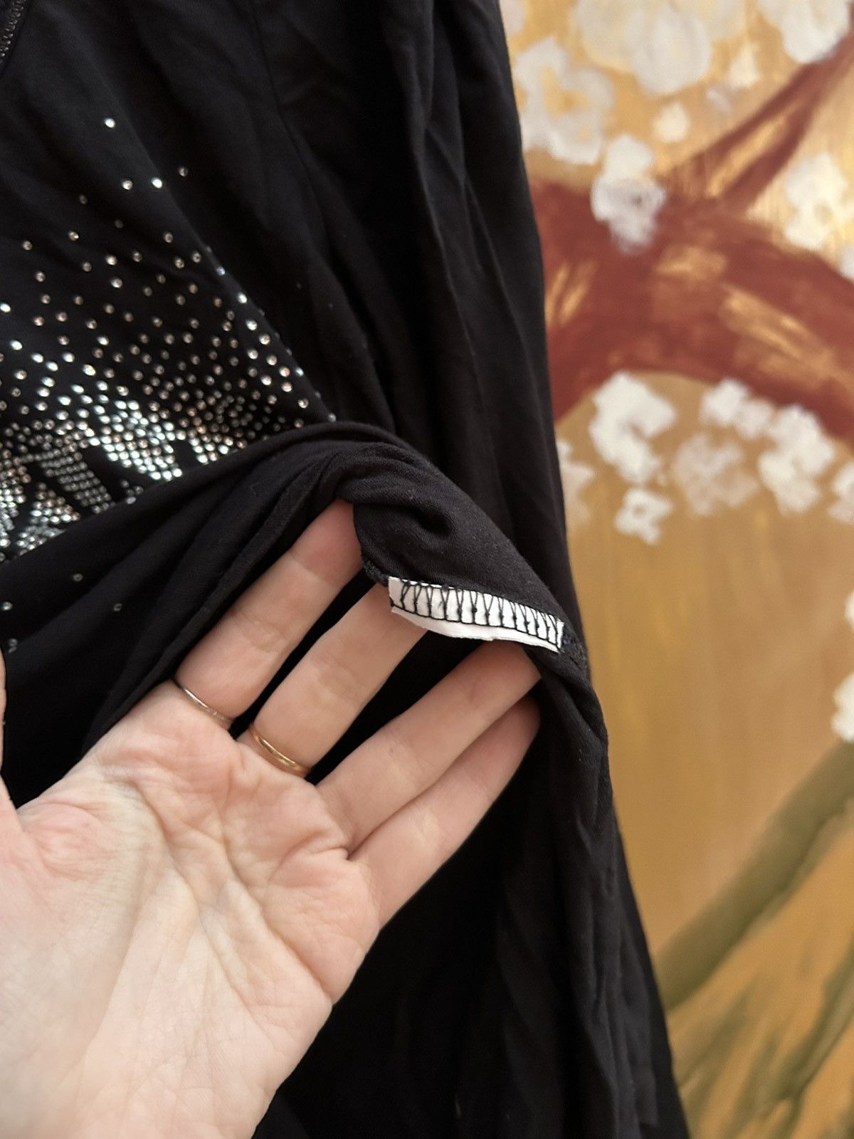 Morgan De Toi Vintage Morgan Rhinestone Logo Long Sleeve Top Black Y2K Size XS / US 0-2 / IT 36-38 - 6 Thumbnail