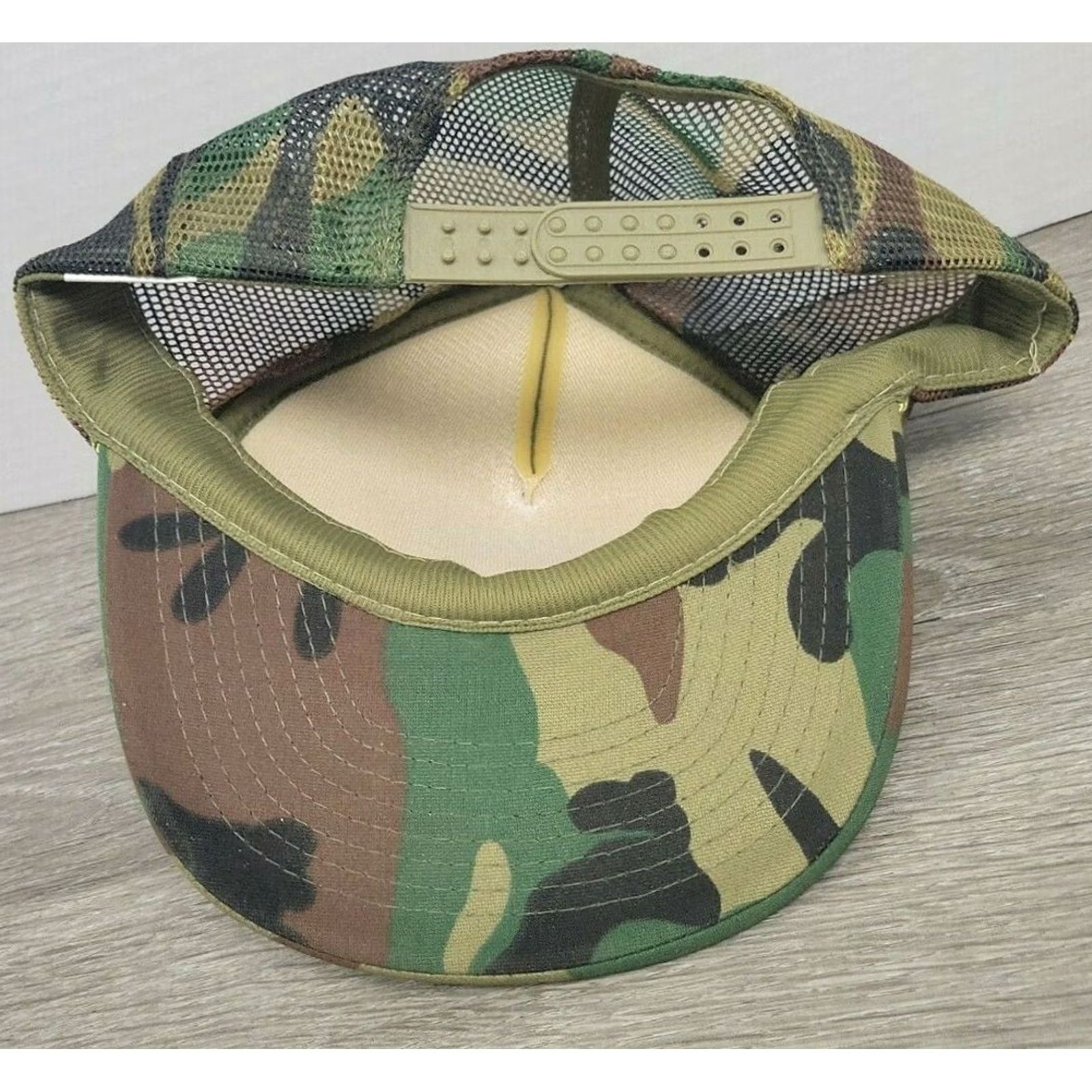 Olive VINTAGE US Open 1997 Bass Tournament Snapback Trucker Hat Cap Olive Green Mens Size ONE SIZE - 5 Thumbnail