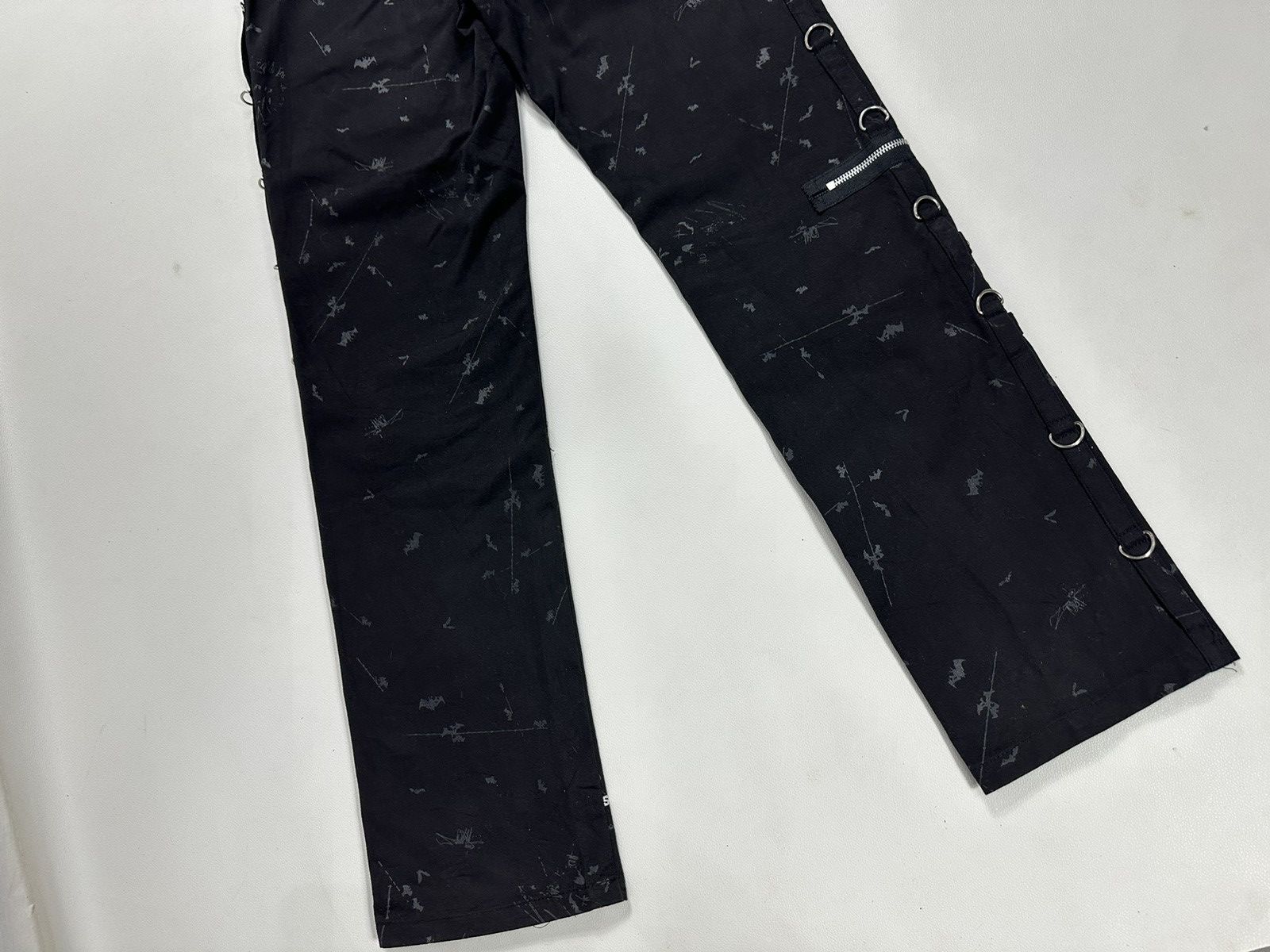 Other Punk Rock Bondge Skull Skeleton Poem Style Pants Size US 31 - 10 Thumbnail
