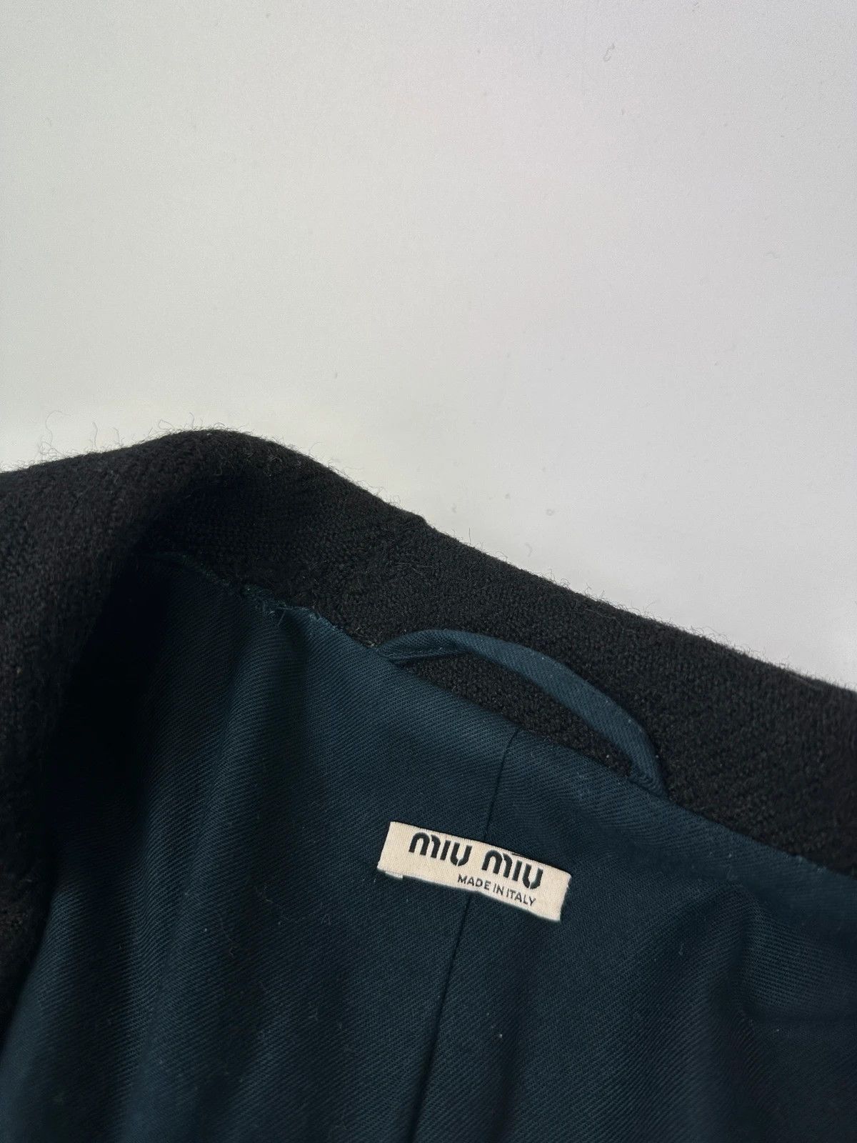 Miu Miu Miu Miu FW00-05 Black Wool & Mohair Long Trench Coat Size L / US 10 / IT 46 - 11 Thumbnail