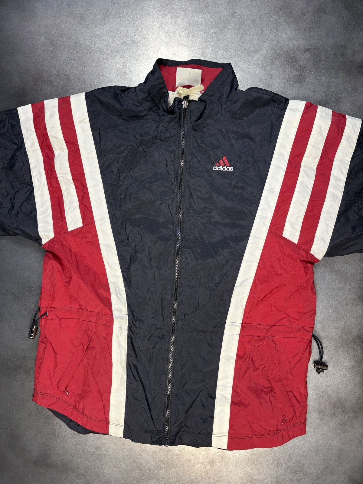 Adidas × Vintage Vintage Adidas Windbreaker 1990s Adidas Nylon Sports Coat Size US M / EU 48-50 / 2 - 1 Thumbnail