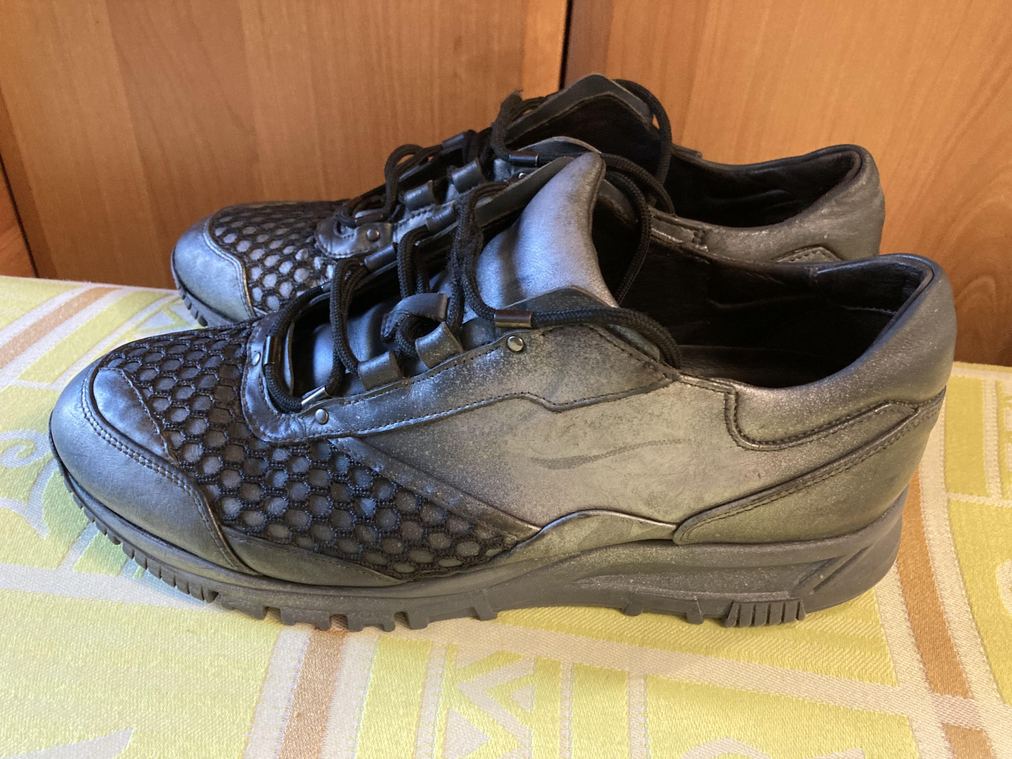 Lanvin Vintage 2000s LANVIN Metallic Grey trainers sneakers Size US 9 / EU 42 - 9 Thumbnail