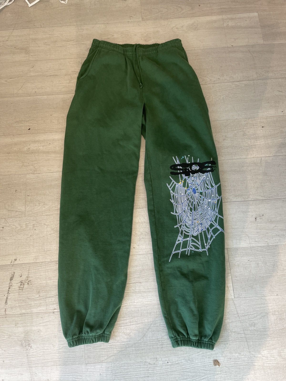 Sp5der Spider Pine Green Sweatpants Small Size US 30 / EU 46 - 1 Thumbnail