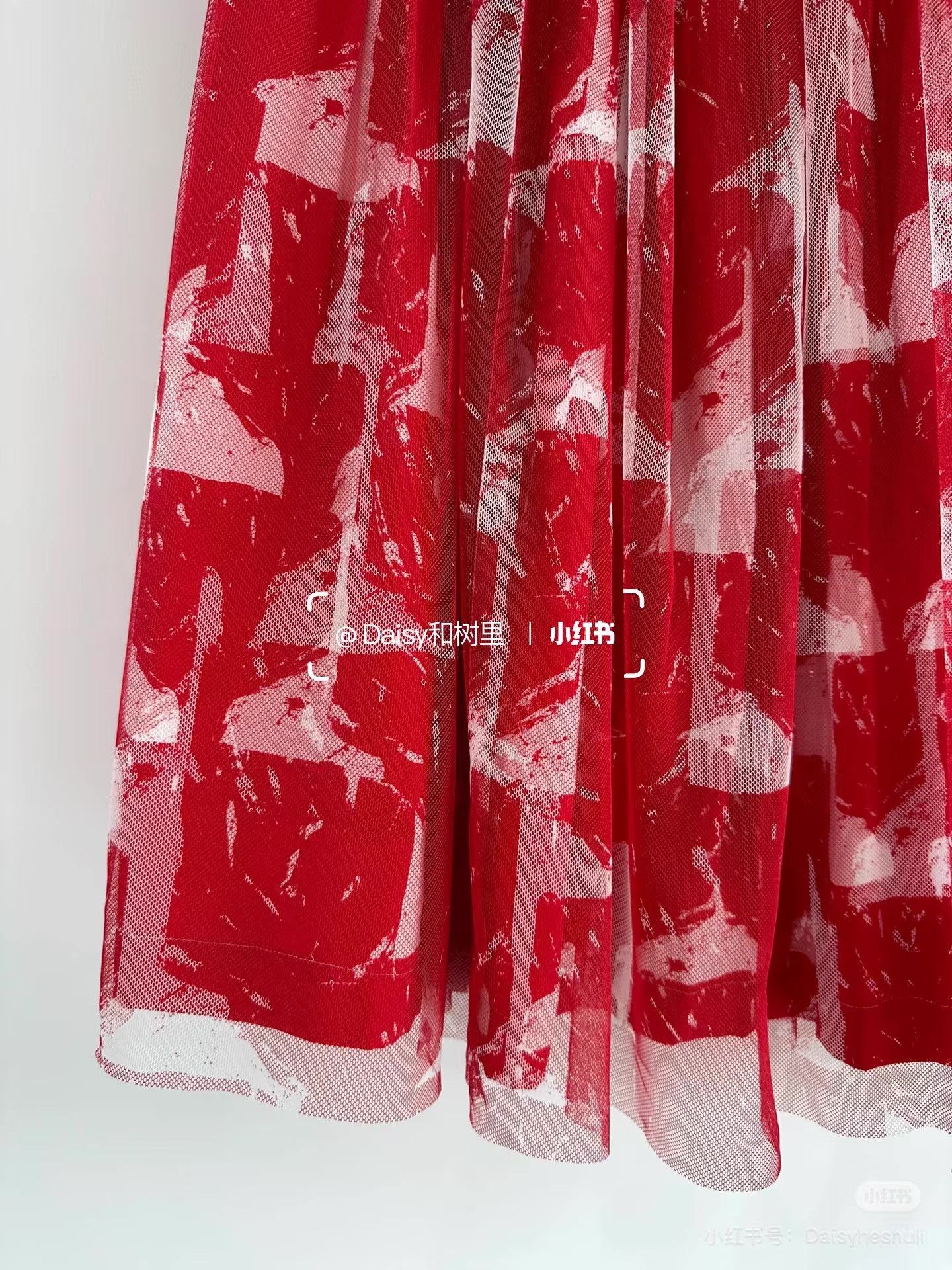 Comme des Garcons Comme des Garçons Main Line Rose Blood Mesh Midi Skirt Ｑ24 Size 34" / US 12 / IT 48 - 4 Thumbnail