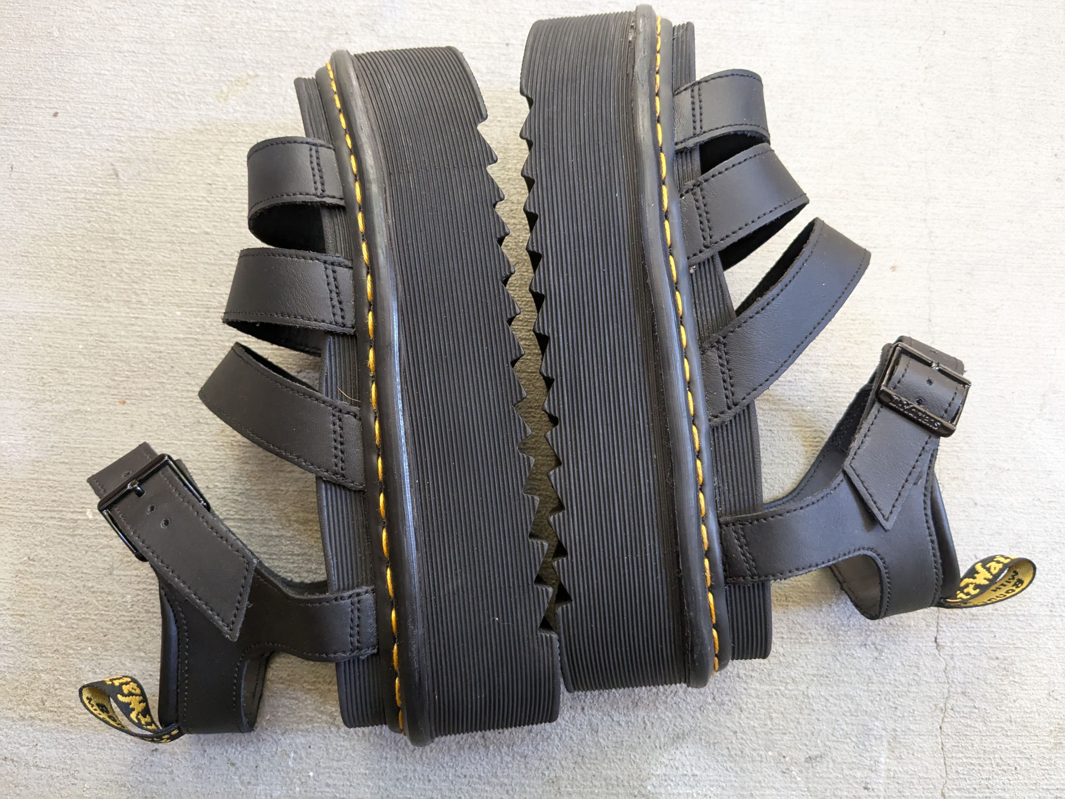 Dr. Martens Dr. Martens Blaire Quad Sandals Black Men 8 Leather Strap Size US 8 / EU 41 - 5 Thumbnail