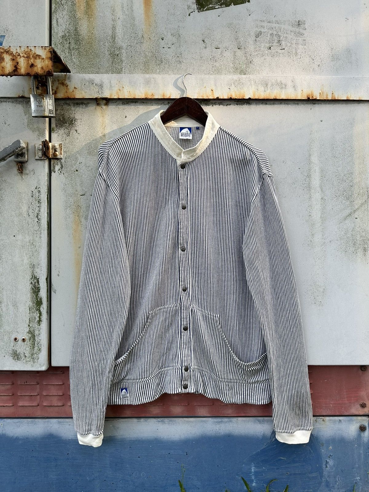 Sierra Designs 👹Vintage Sierra Design Chore Blue Striped Jacket Size US L / EU 52-54 / 3 - 4 Thumbnail