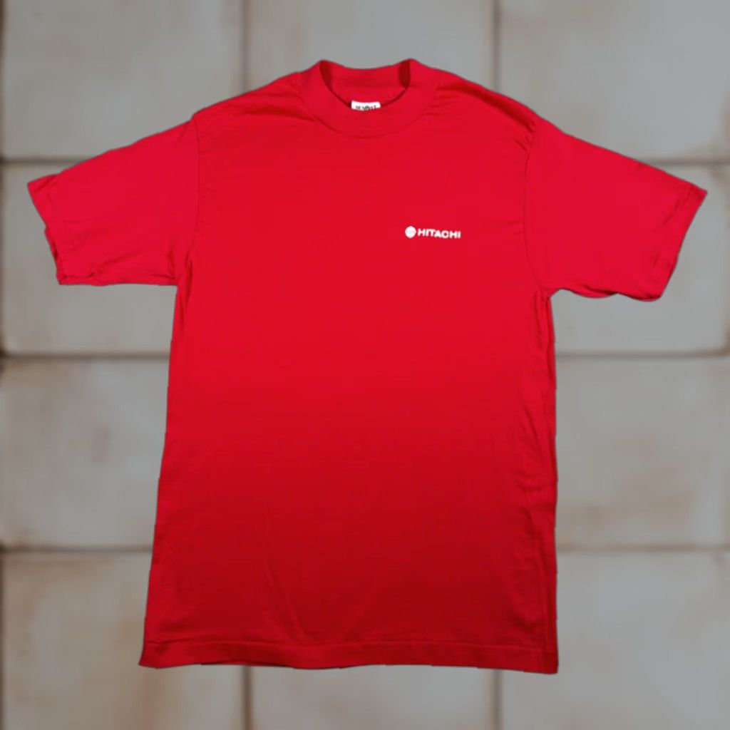 Logo 7 VINTAGE Hitachi Shirt Adult M Red Logo 80s Size US M / EU 48-50 / 2 - 1 Thumbnail