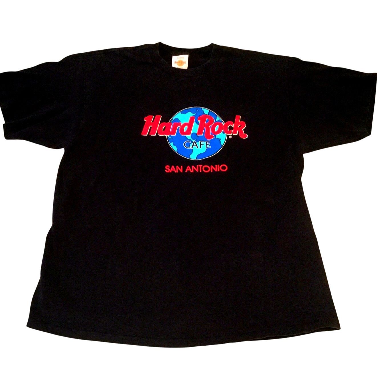 Hard Rock Cafe Hard Rock Cafe T-Shirt San Antonio Planet Logo Black Vtg XL Size US XL / EU 56 / 4 - 1 Thumbnail
