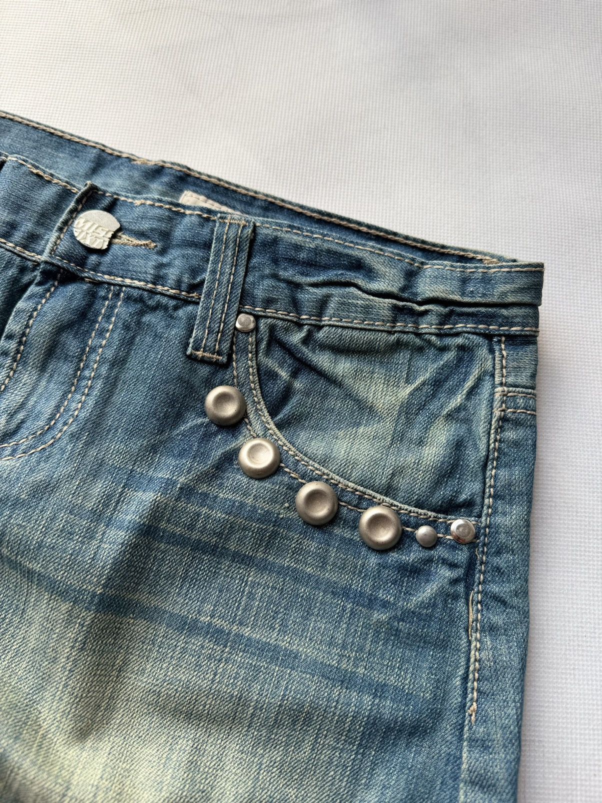 Miss Sixty × Vintage VINTAGE MISS SIXTY 2000s Distressed MINI SKIRT Miss Me Style Size 30" / US 8 / IT 44 - 5 Thumbnail