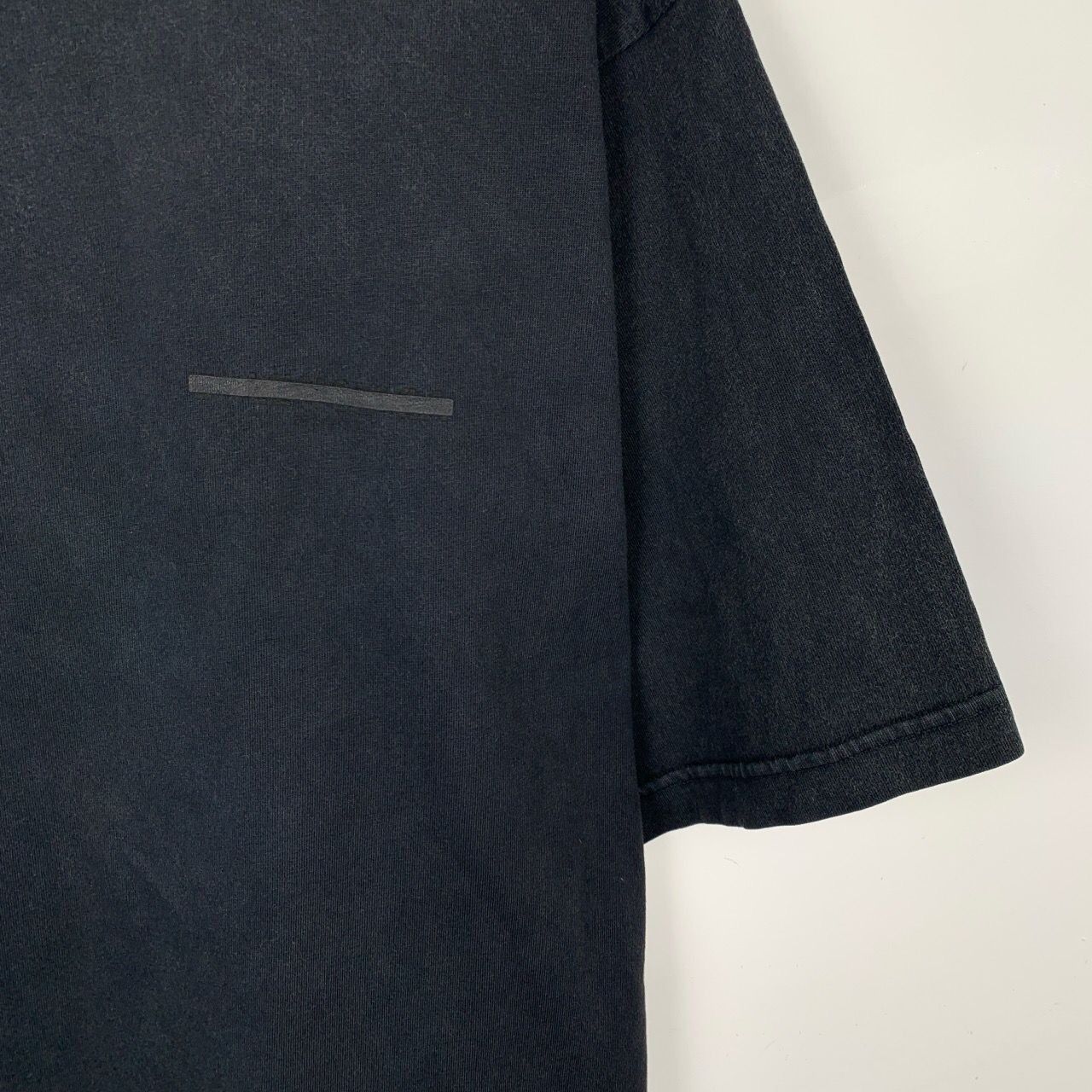 Balenciaga Balenciaga Black Unifit Logo Tape Cotton Round Neck Short Sl Size US L / EU 52-54 / 3 - 6 Thumbnail