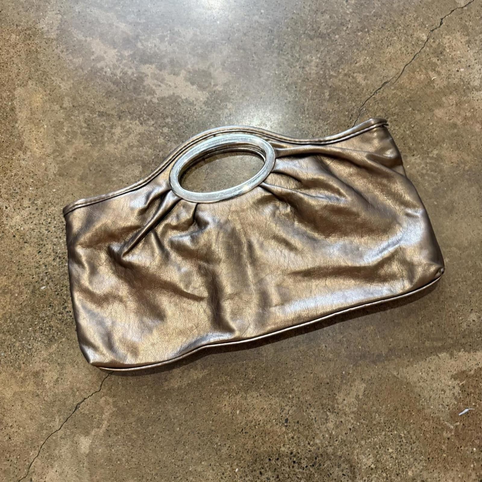 Other Bronze Tone Silver Hardware Metallic Handbag Size ONE SIZE - 3 Thumbnail