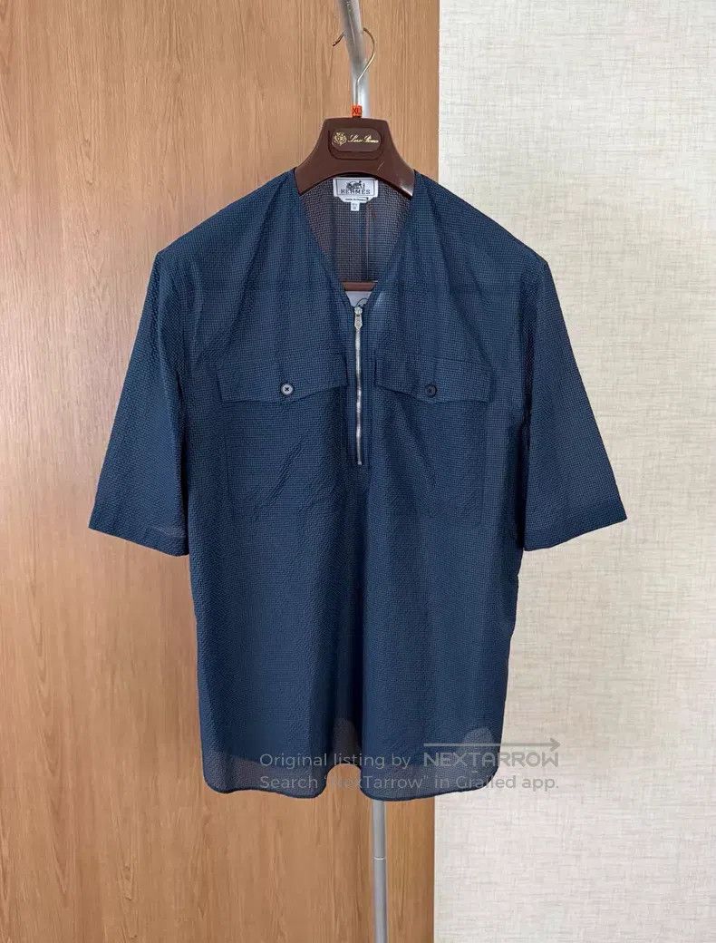 Hermes Hermes size 39 Men's Spring and Summer Zip T-Shirt Size US XXS / EU 40 - 1 Thumbnail