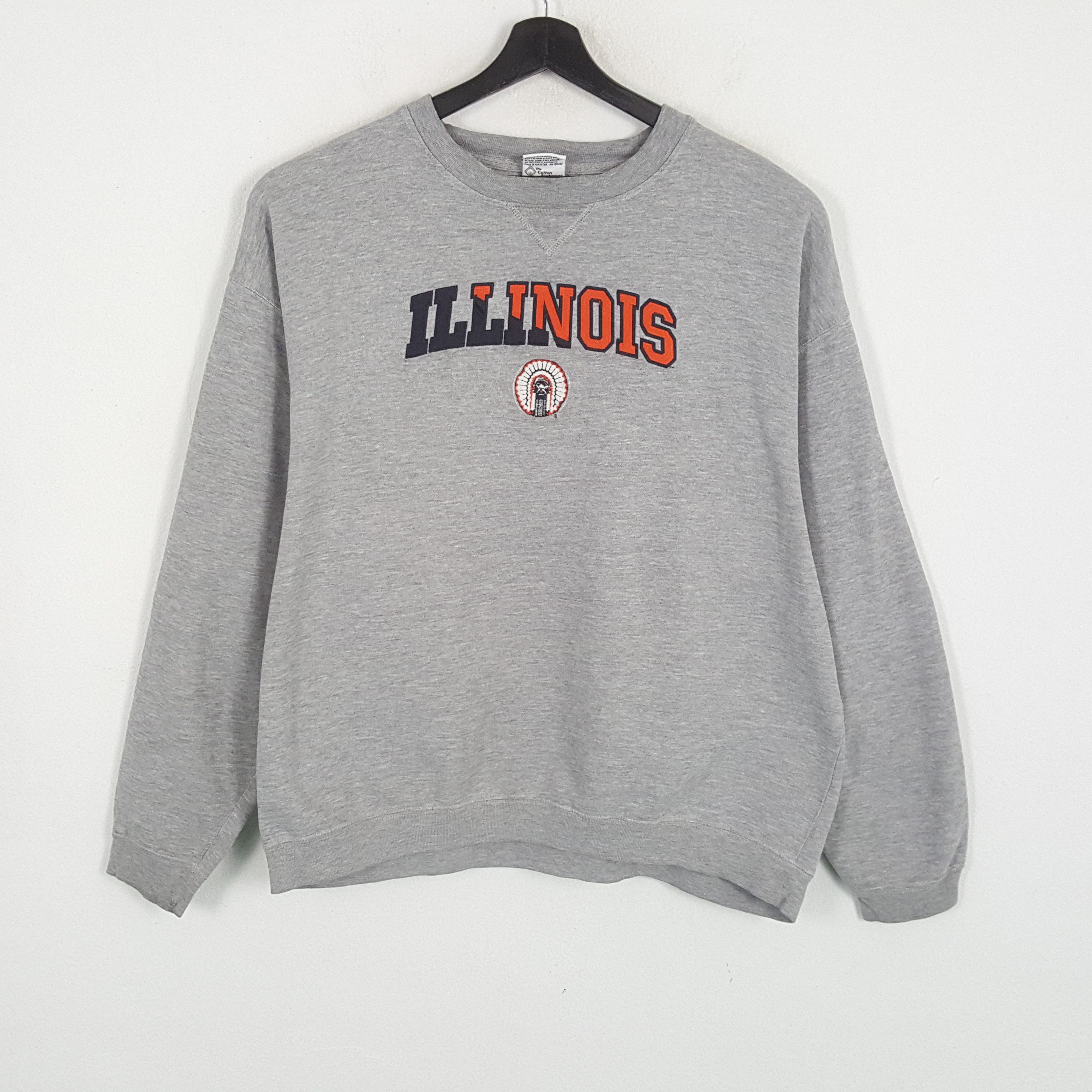 NFL × Vintage ILLINOIS NFL Center Design Streetwear Style Sweatshirt Size US XXL / EU 58 / 5 - 1 Thumbnail