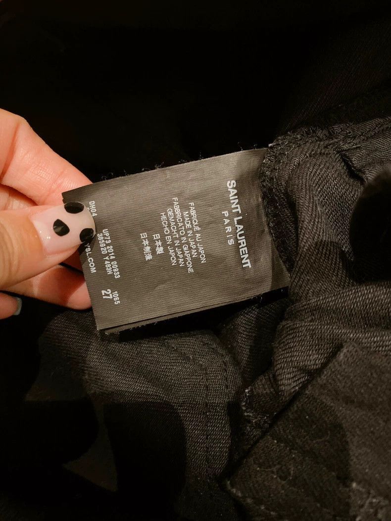 Saint Laurent Paris Saint Laurent Paris Saint Laurent Black Distressed Knee De Size US 27 - 7 Thumbnail