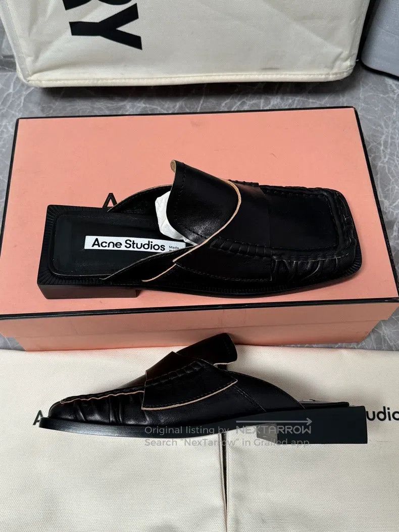 Acne Studios Acne Studios Square-Toe Loafers Size US 5.5 / IT 35.5 - 6 Thumbnail