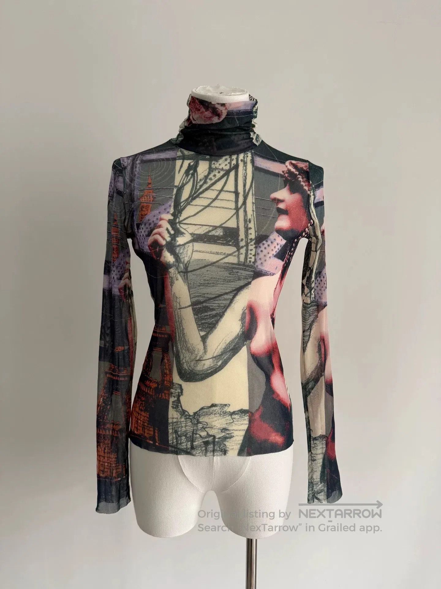 Jean Paul Gaultier Jean Paul Gaultier Sheer Graphic Top. Size M / US 6-8 / IT 42-44 - 1 Thumbnail