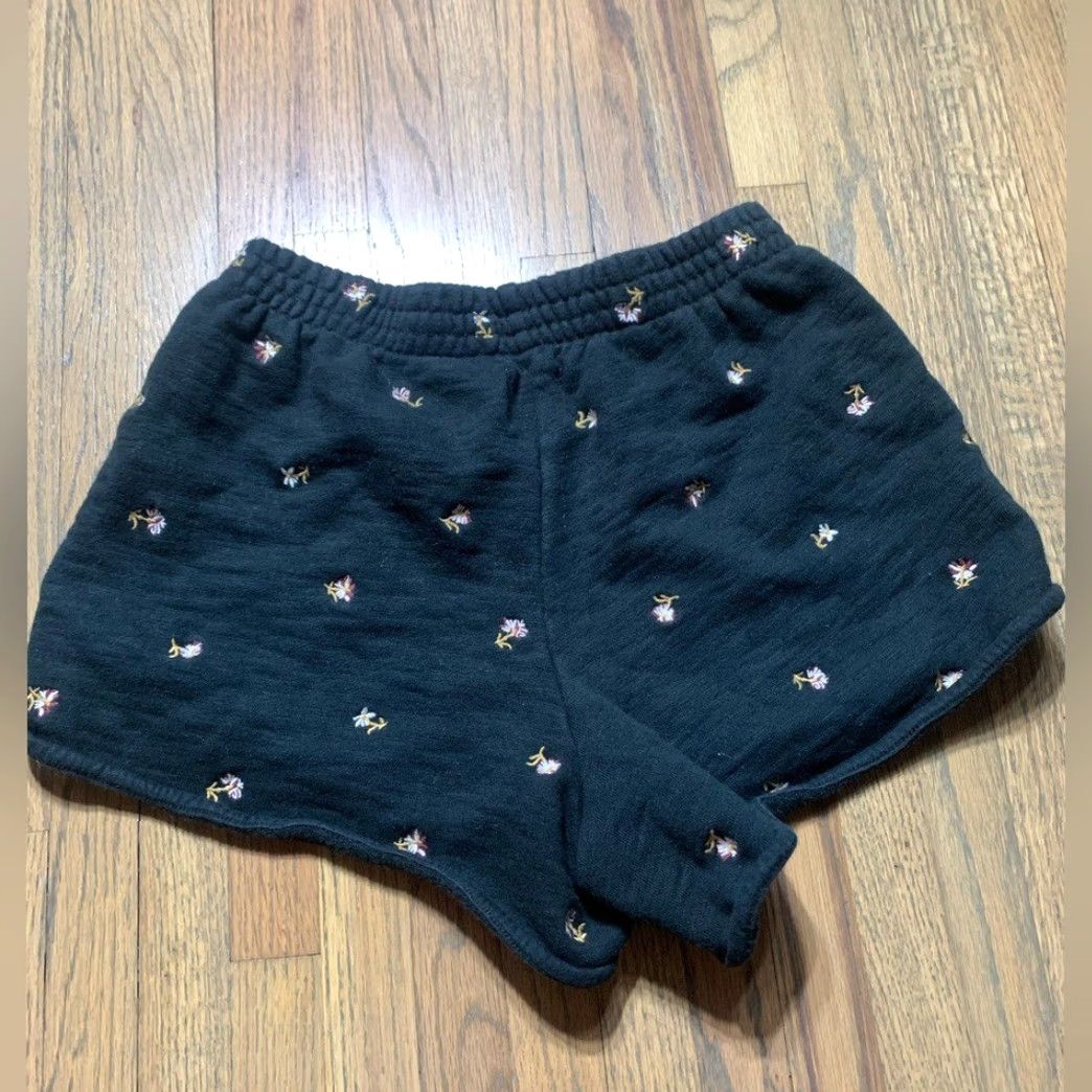 Madewell Madewell xxs lounge shorts embroidered floral Women 2XS Black Boyfriend Regular Size Regular Size 24" / US 00 / IT 34 - 5 Thumbnail