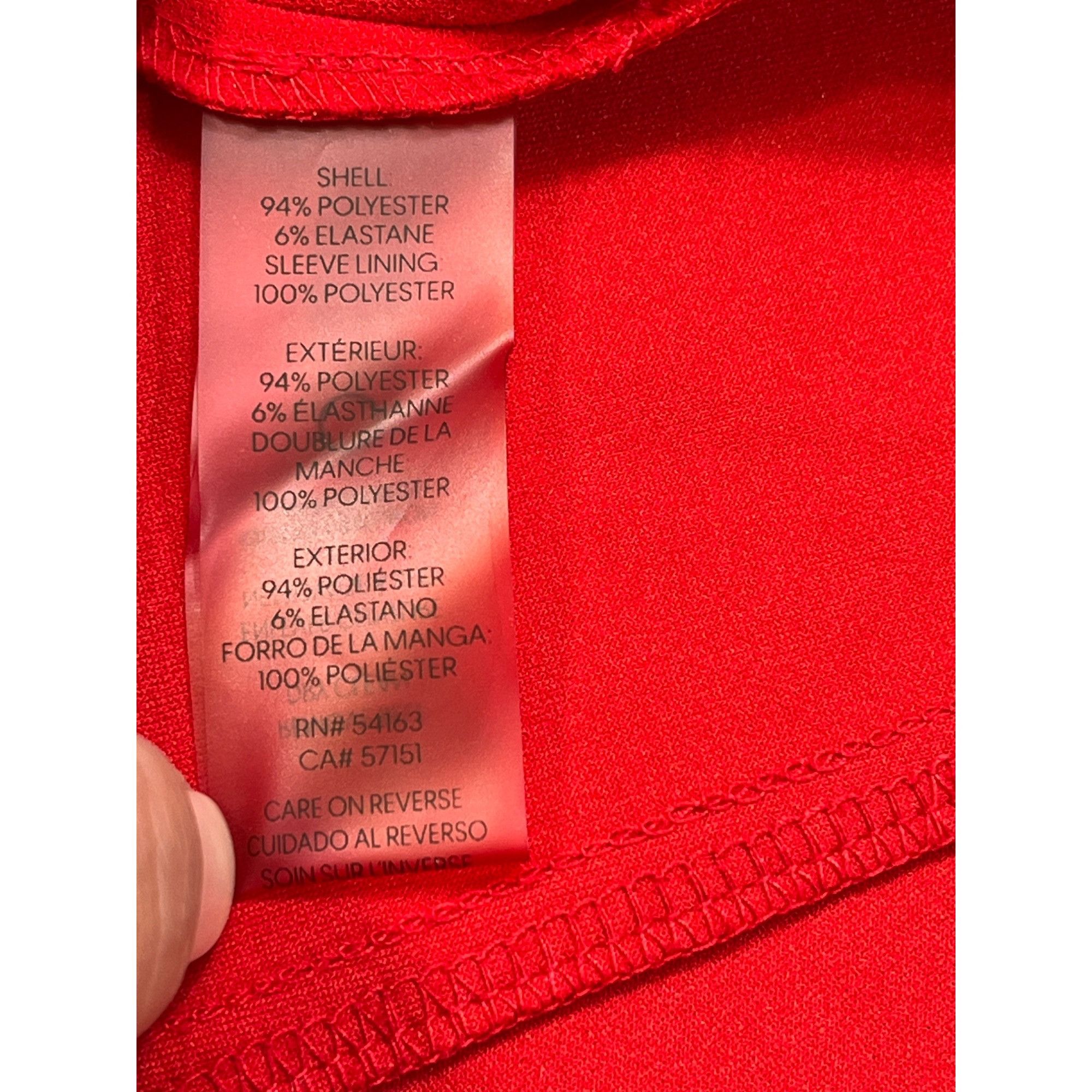 Tommy Hilfiger Tommy Hilfiger SKU 7616 Red Midi Dress With Cap Sleeves Size Size L / US 10 / IT 46 - 10 Thumbnail