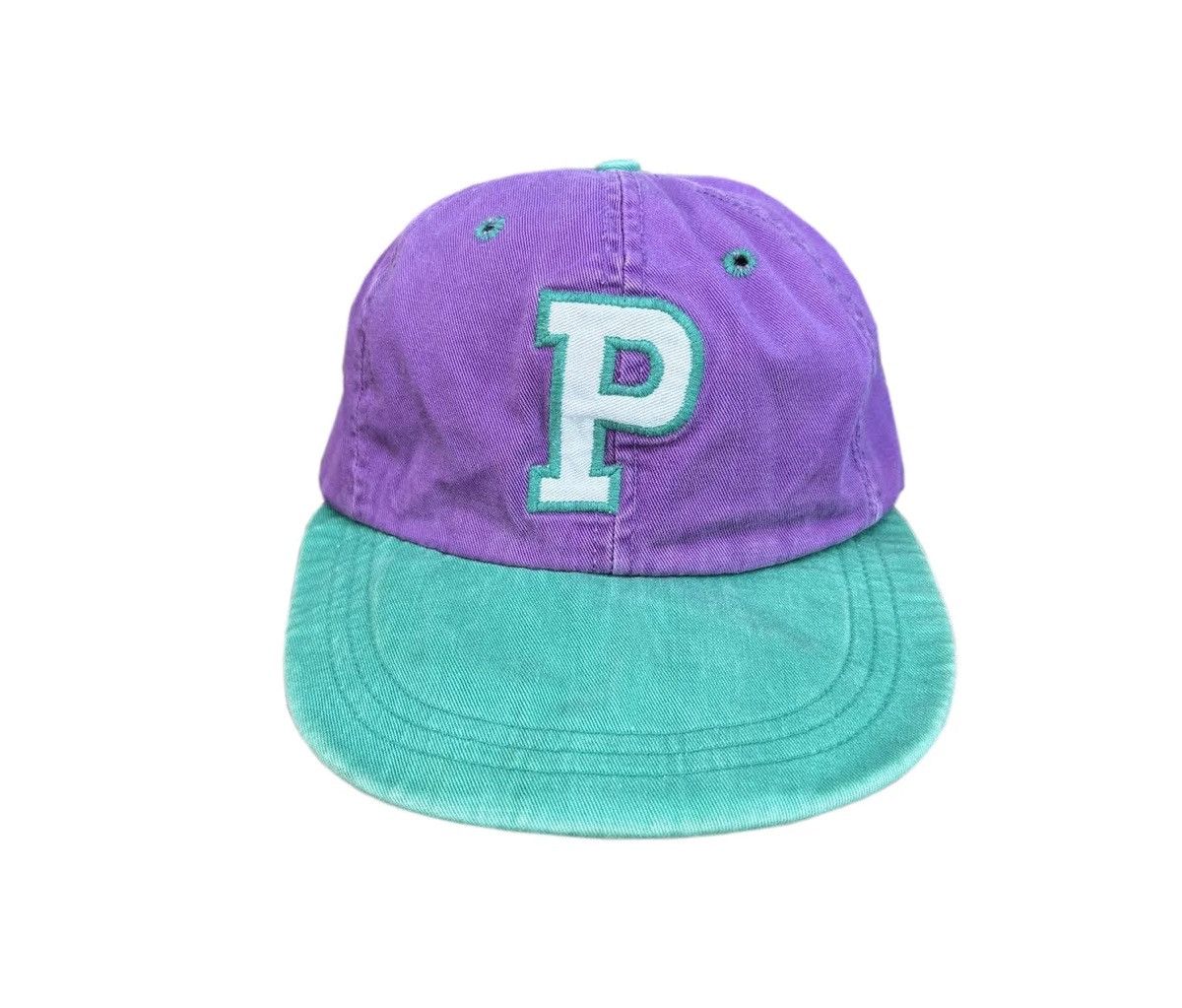 Polo Ralph Lauren Vintage Polo Ralph Lauren P Purple / Green Fitted Hat Size ONE SIZE - 1 Thumbnail