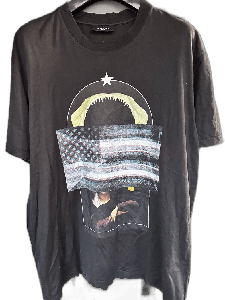 Givenchy Shark Print Flag T-shirt