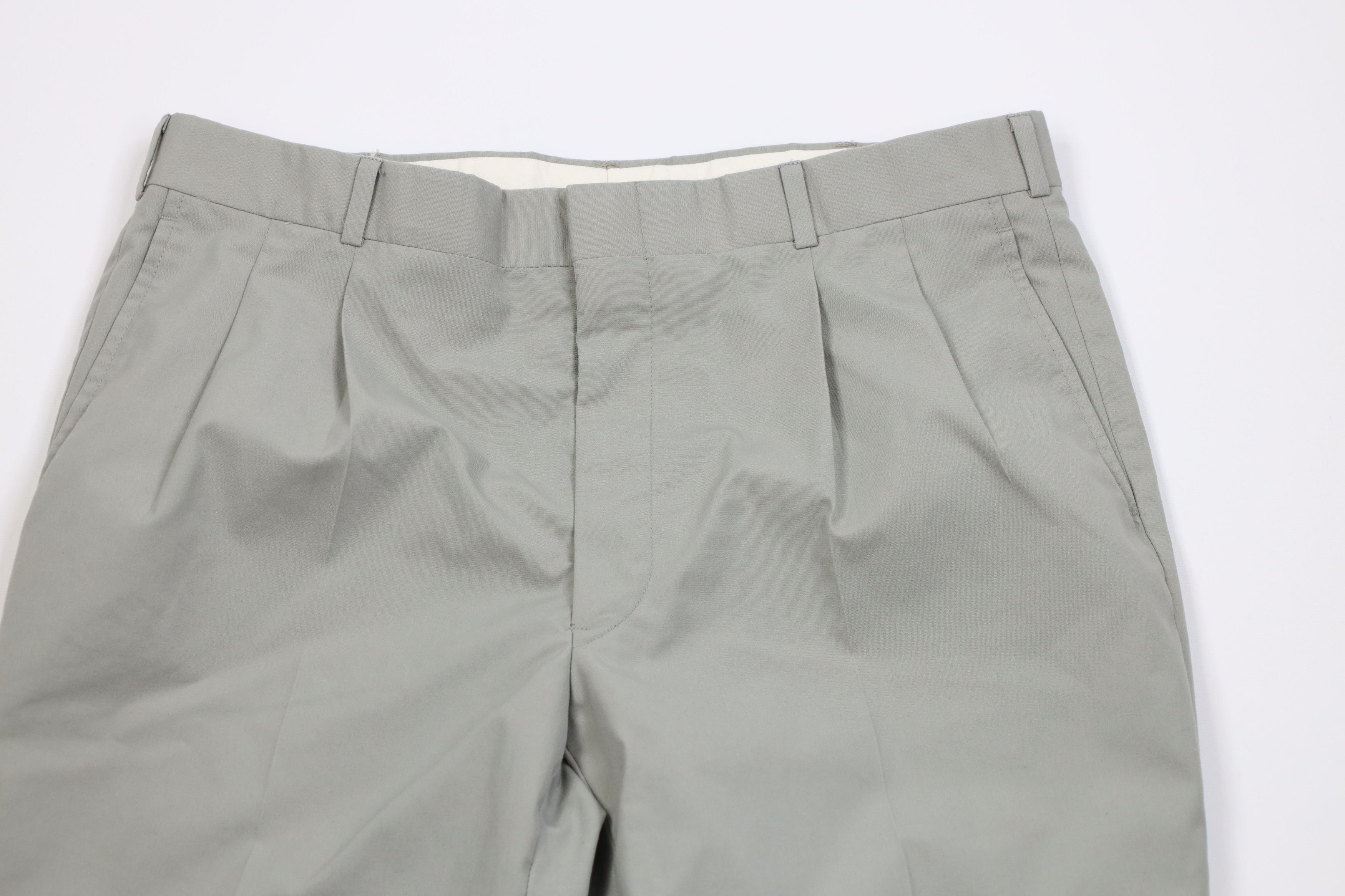 Lands' End Vintage 70s Lands End Wide Leg Chino Pants Light Green USA Size US 34 / EU 50 - 2 Thumbnail