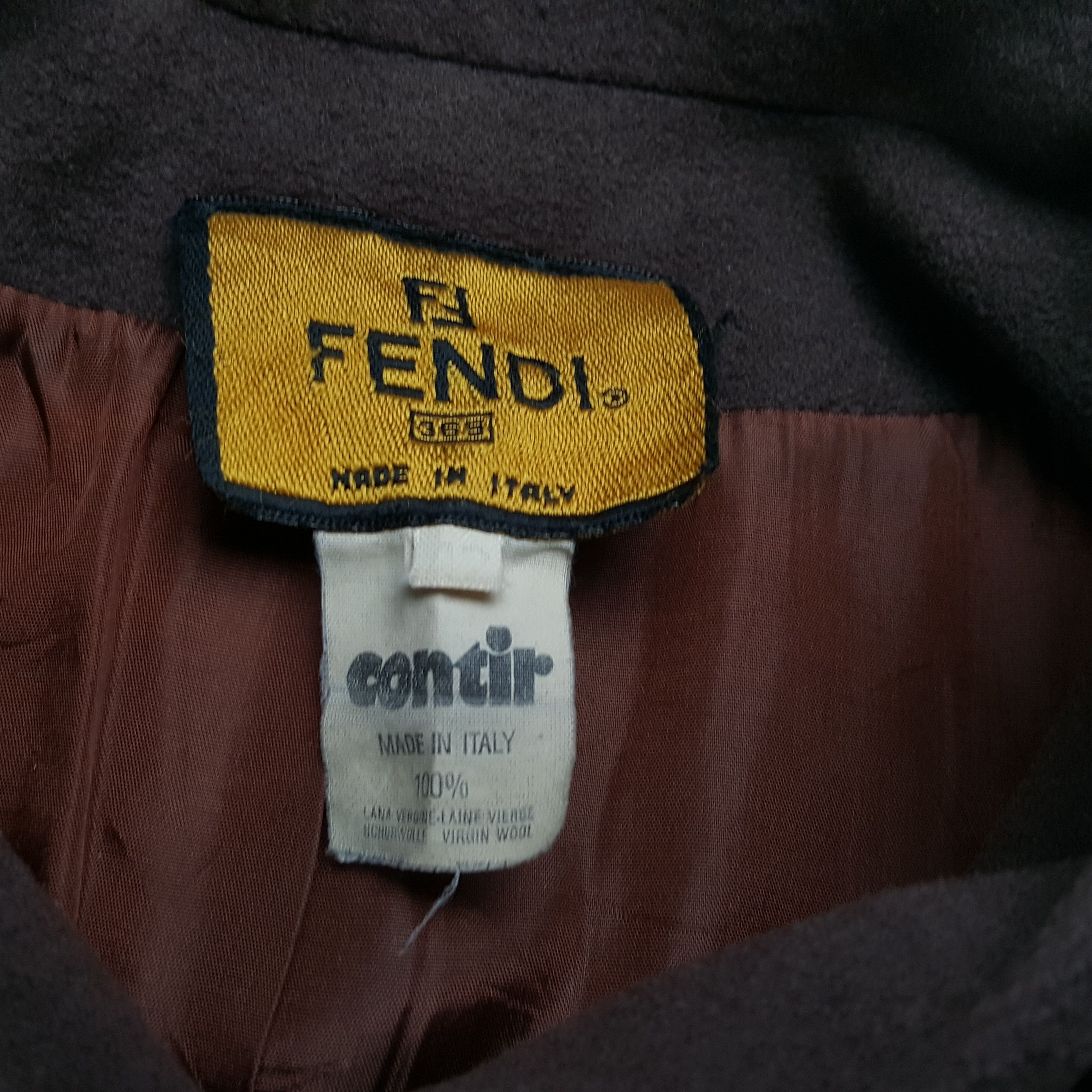 Fendi × Vintage Vintage FENDI Italian Fashion Brand Distressed Jacket Size L / US 10 / IT 46 - 12 Thumbnail