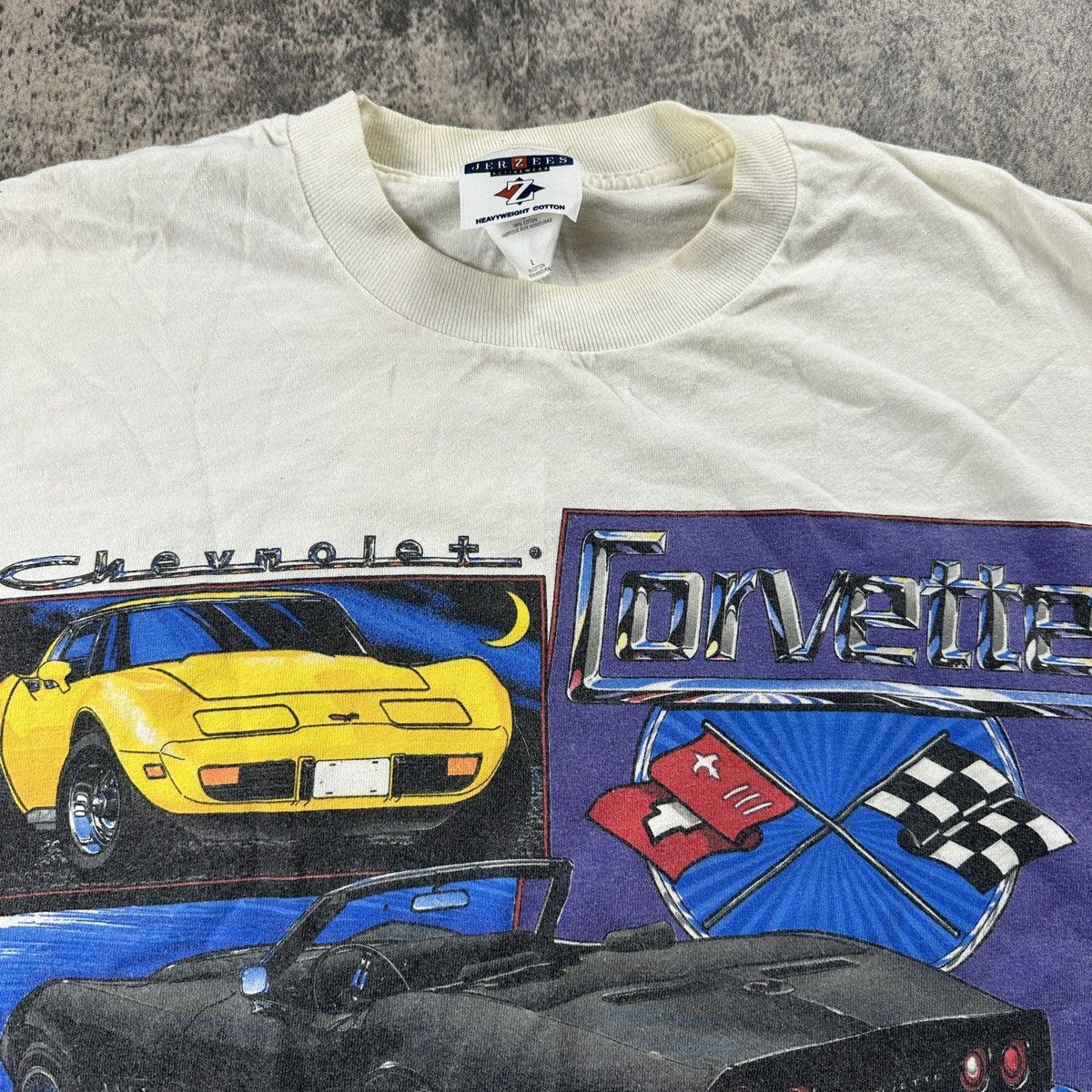 Chevrolet × Jerzees × Vintage Vintage 90s Chevrolet Corvette T Shirt Size US L / EU 52-54 / 3 - 2 Thumbnail