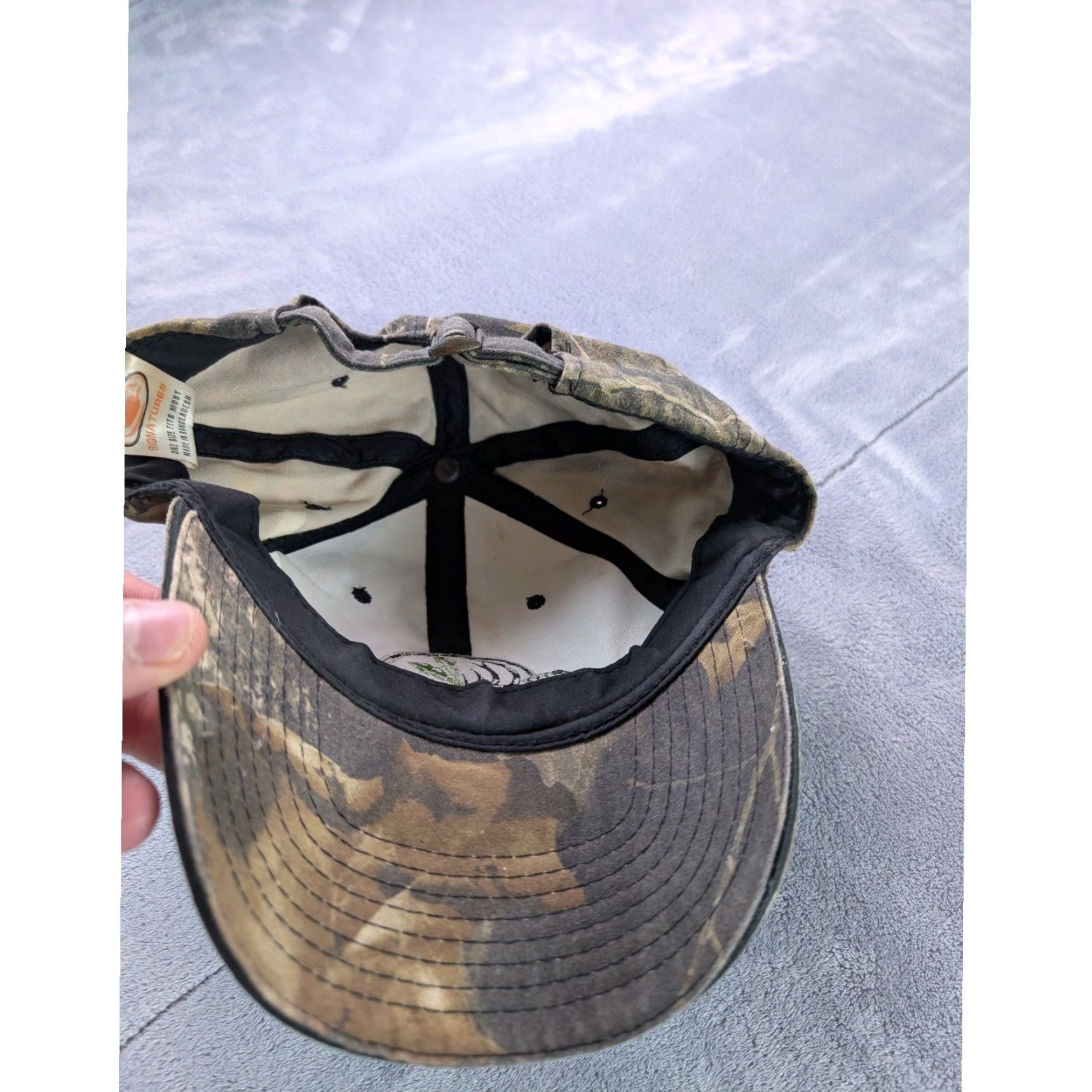 Vintage Mossy Oak Bio Logic Camouflage Hat Mens Adjustable Strapback Baseball Cap Fashion Outdoor Nature Camouflage Size ONE SIZE - 5 Thumbnail