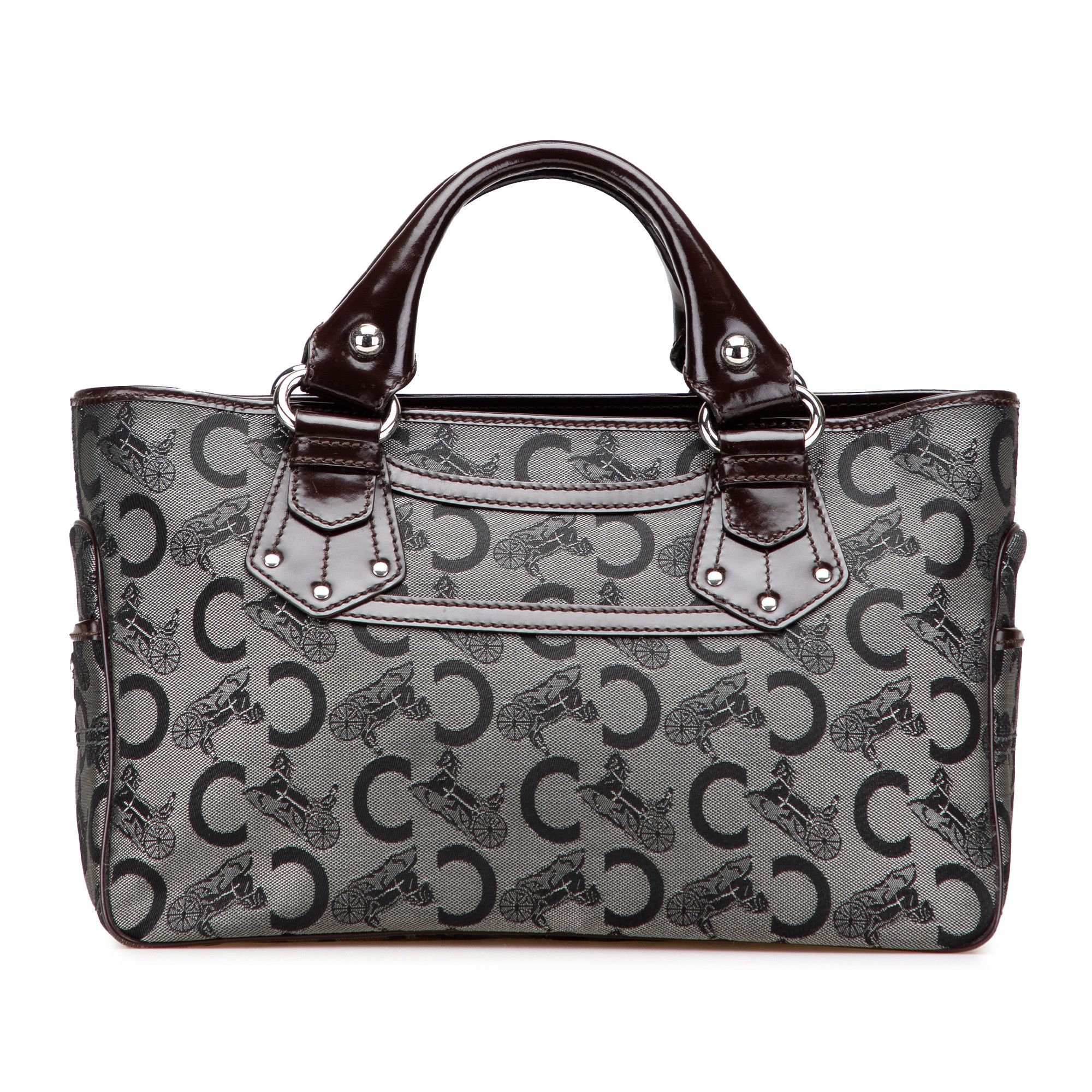 バッグ CELINE C MACADAM LEATHER BOOGIE HAND BAG Celine C Macadam Canvas Boogie Handbag