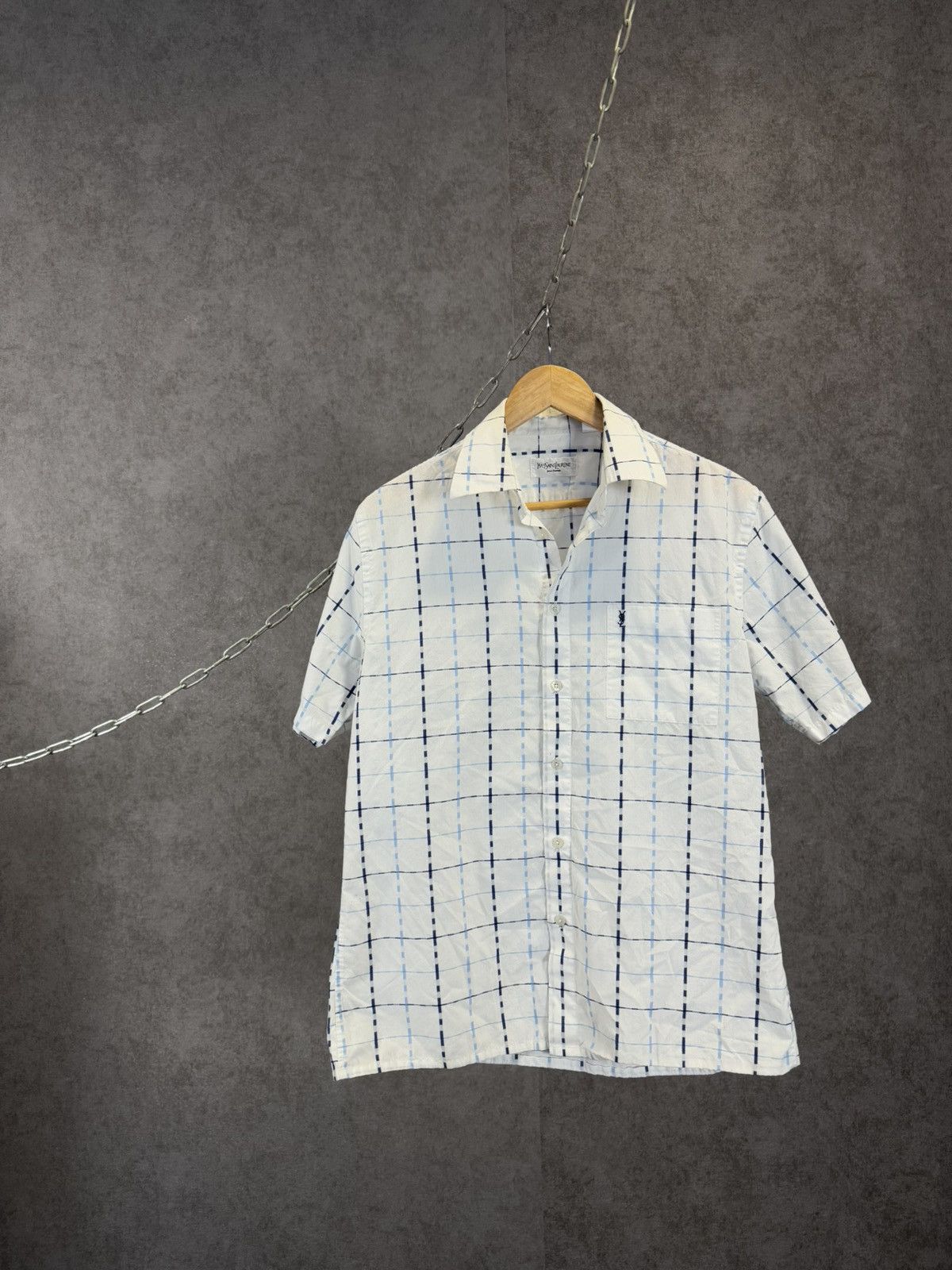 Vintage × Yves Saint Laurent YSL Yves Saint Laurent vintage designer logo shirt Size US M / EU 48-50 / 2 - 1 Thumbnail